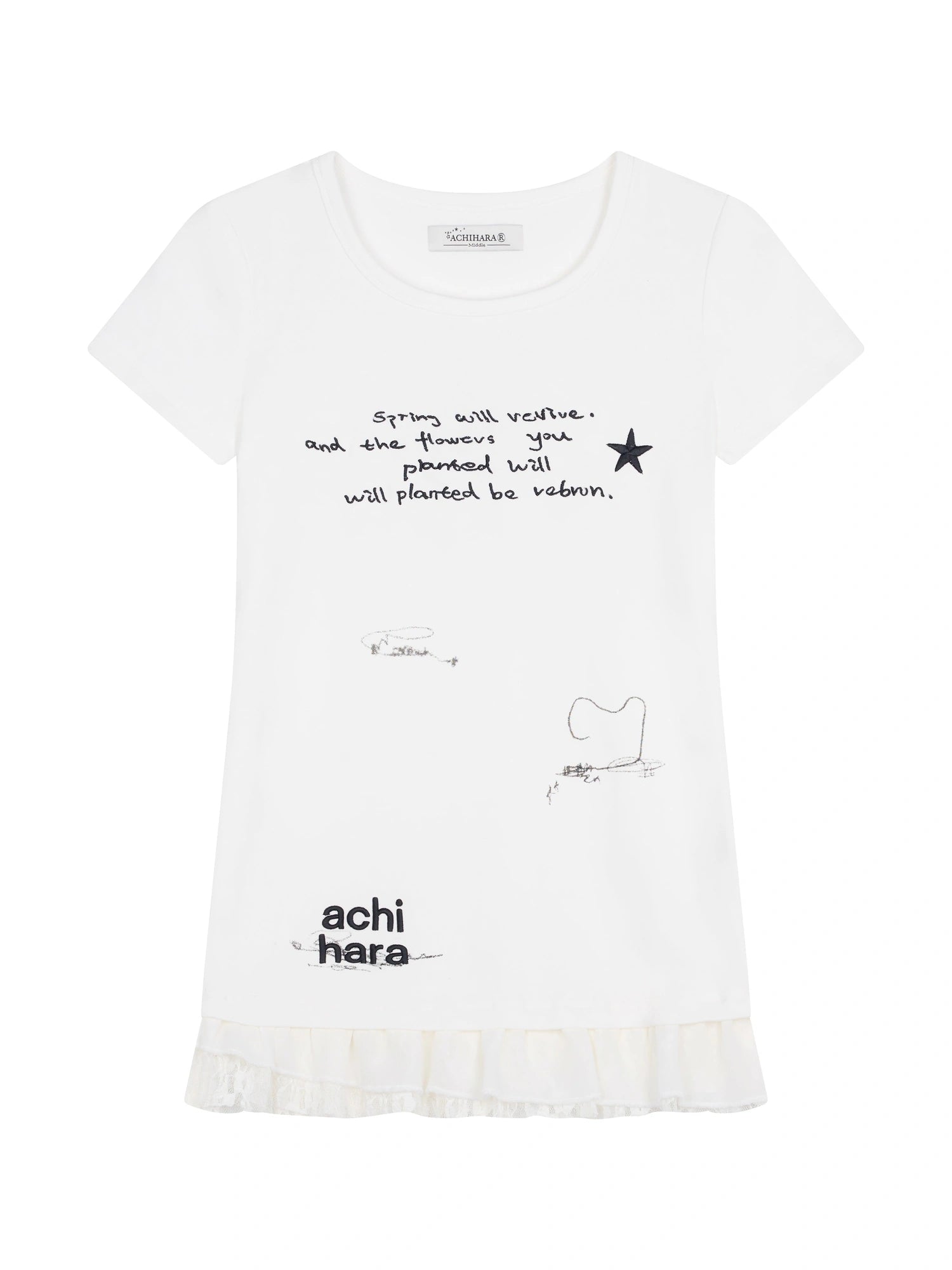 Time Bandage Floral Trim Tee