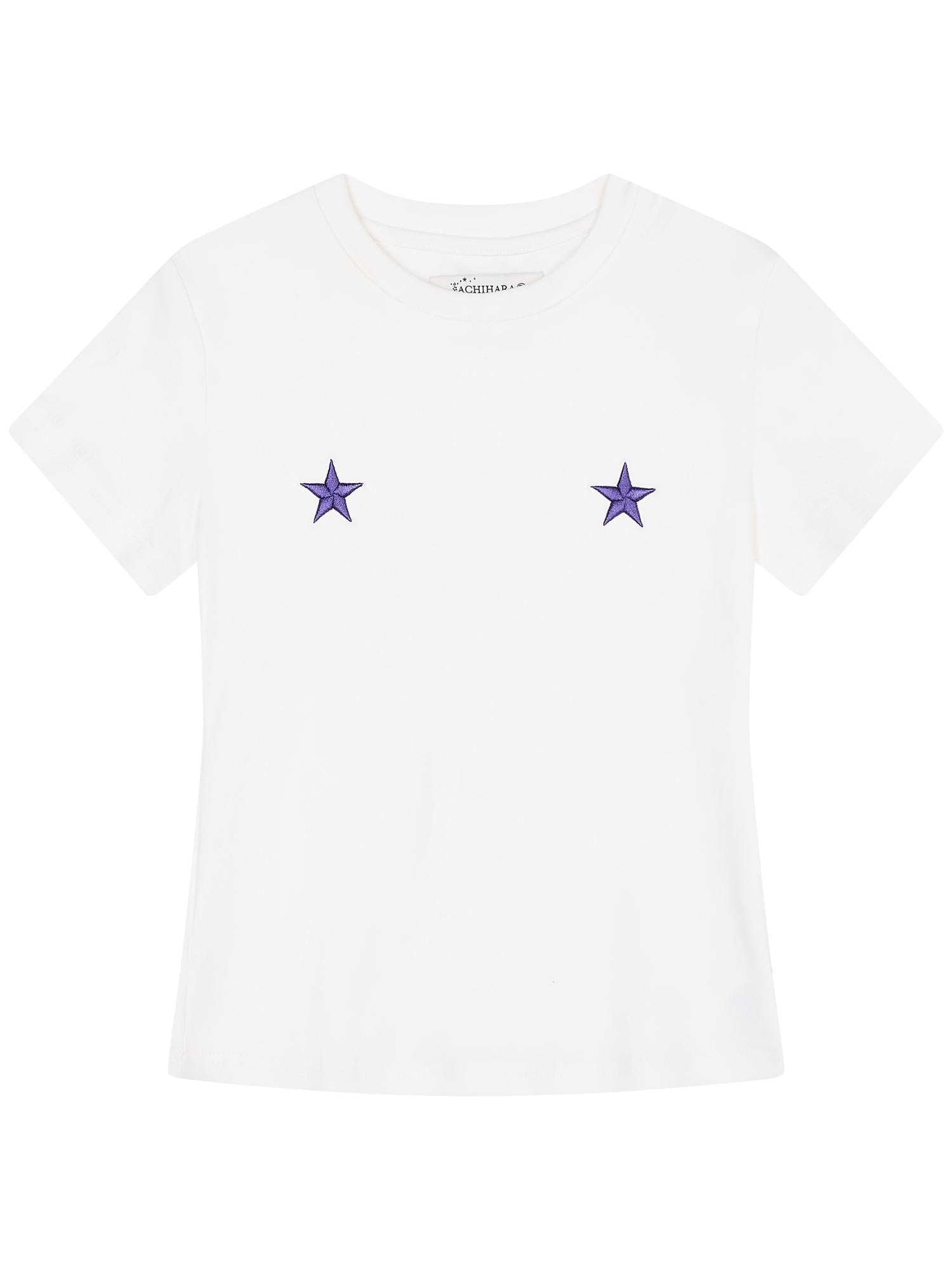 Achihara Sleepless Stars Embroidered Tee