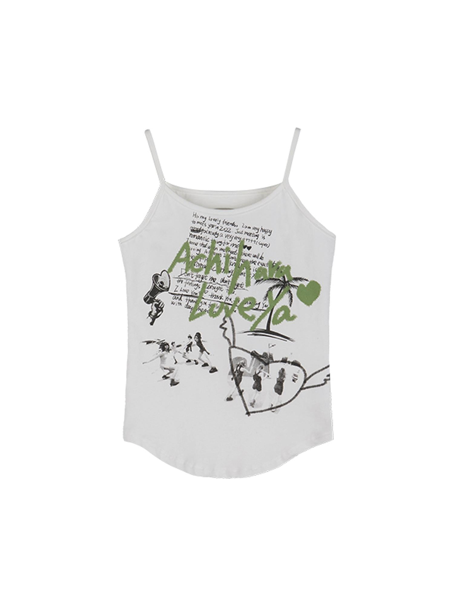 Achihara Sweet Spice Summer Print Crop Tee