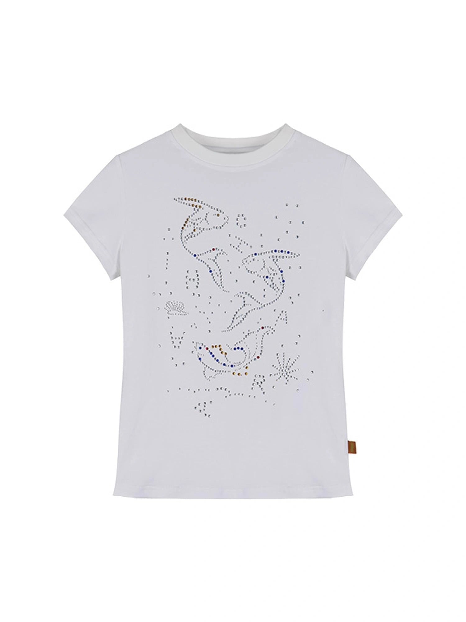 Tropical Fish Rhinestone Summer Tee & Tank Top Set