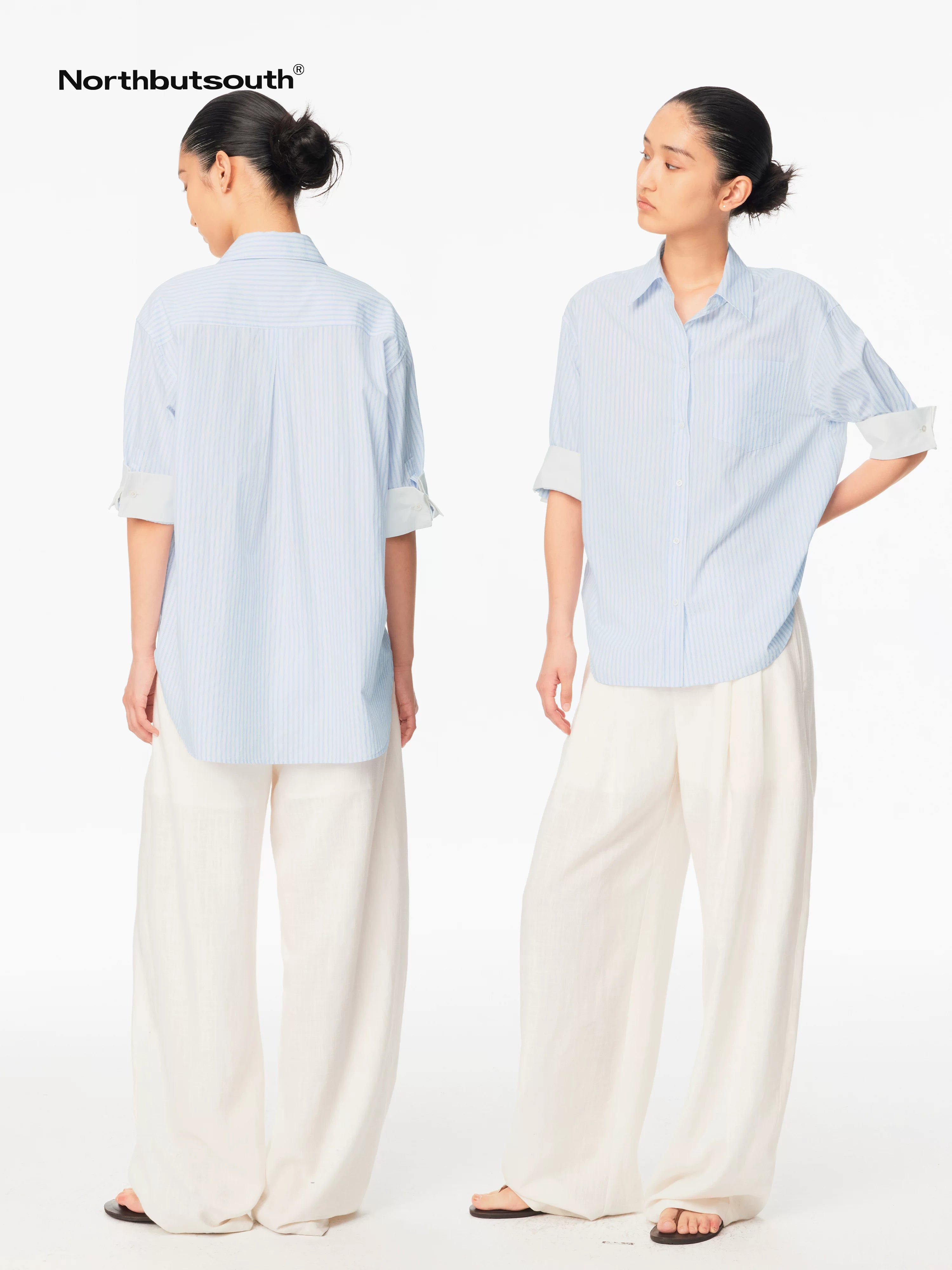 White Textured Cocoon Mid Low Waist Women&