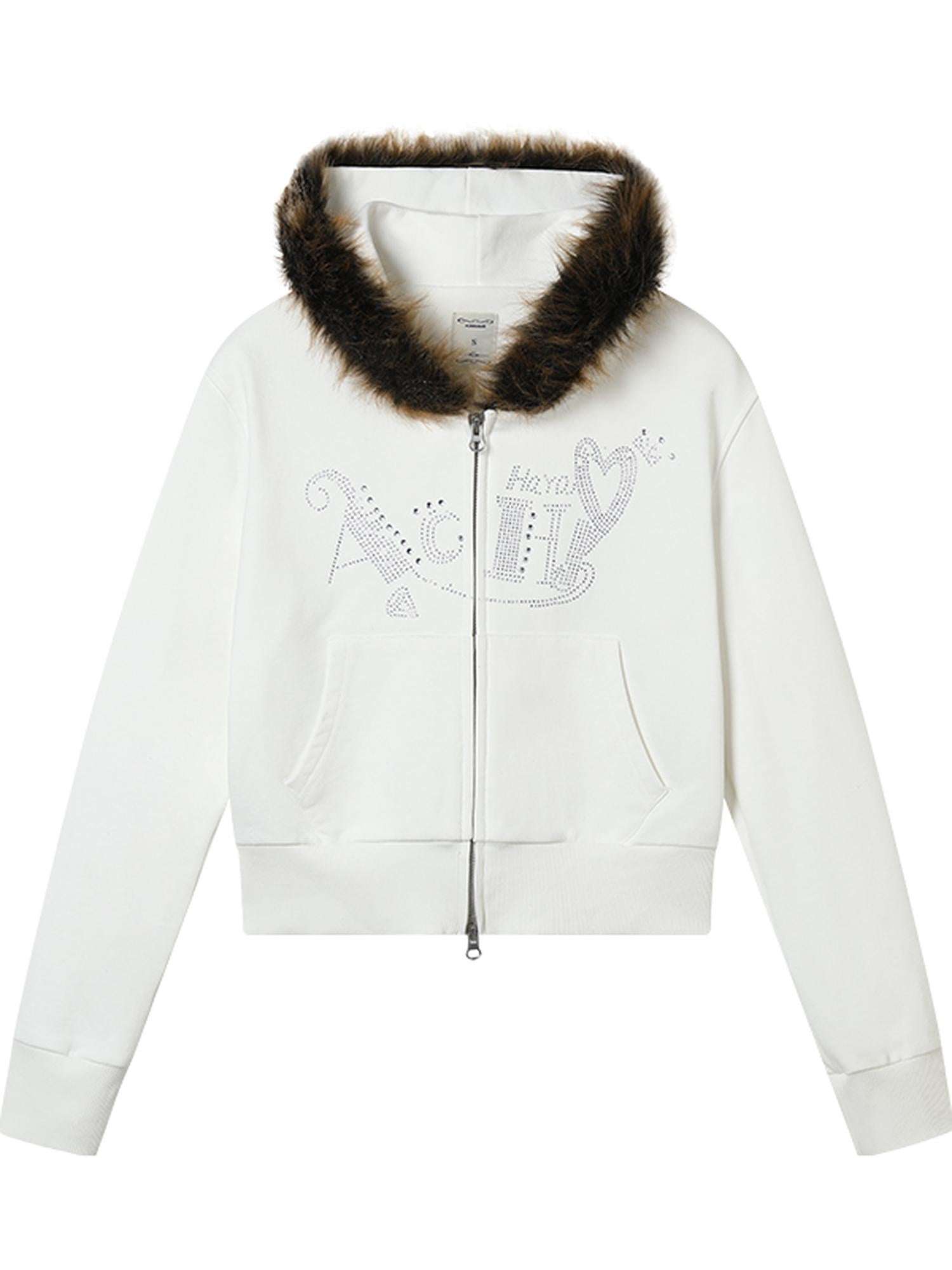 Achihara Cozy Fluffy Cropped Sweatshirt