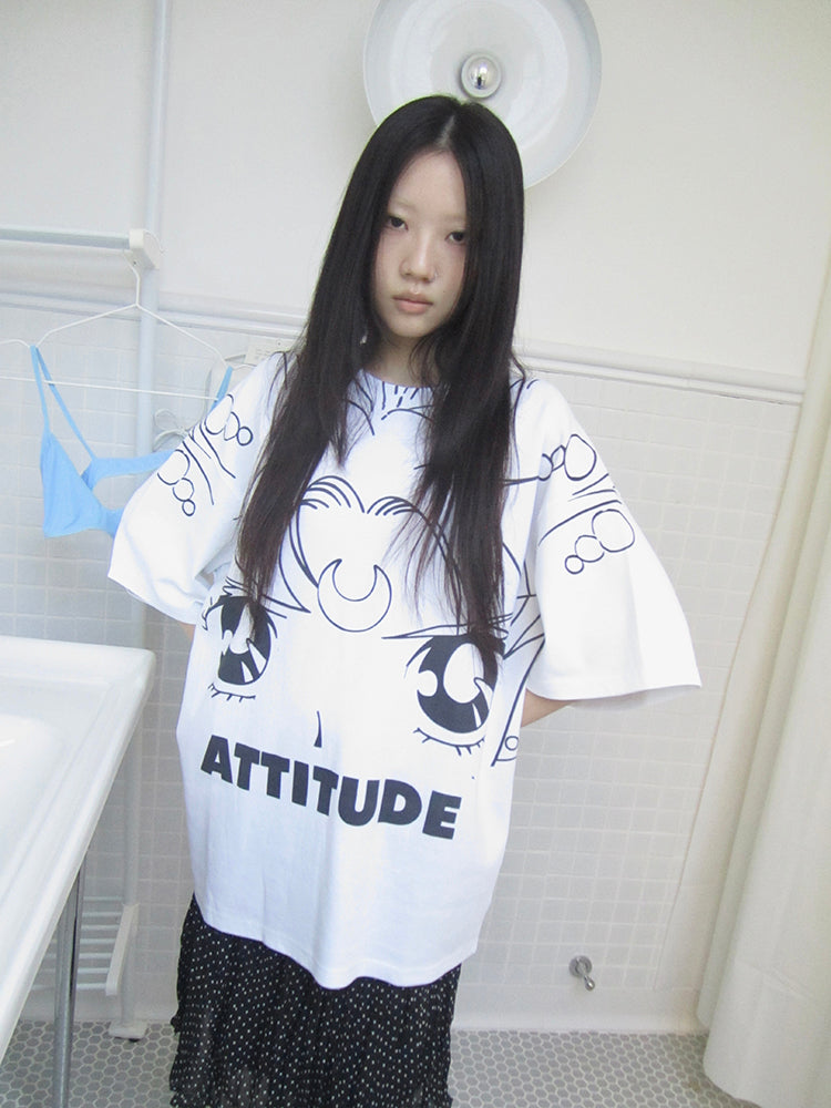 Updateang project Anime Graphic Summer Design Loose Fit Short Sleeve Tee Women