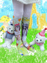Frufru Gulu Winter Pup Print Green Socks