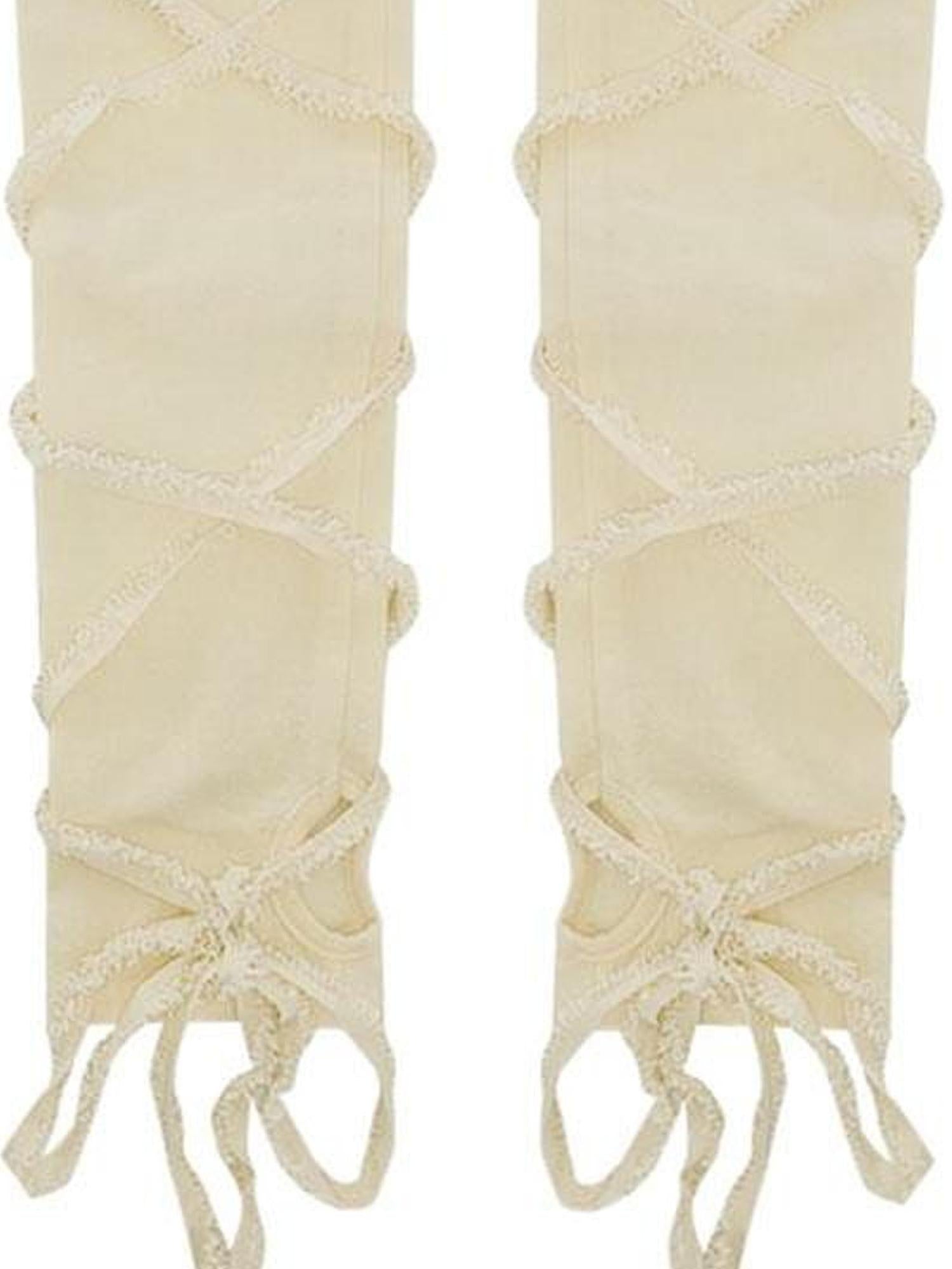 WSW WUSHENWU Wireless Possibilities Tie Detail Beige Multi Style Sleeve Accent