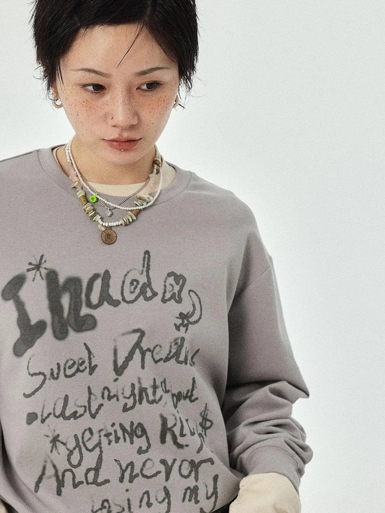 Wish Tee Loose Graphic Print Top For Luck And Style