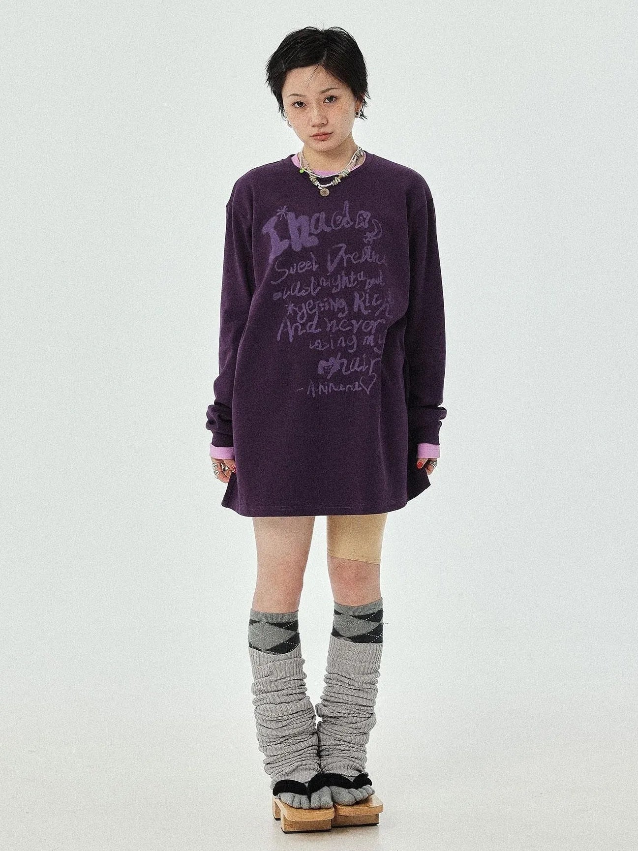 Wish Tee Loose Graphic Print Top For Luck And Style
