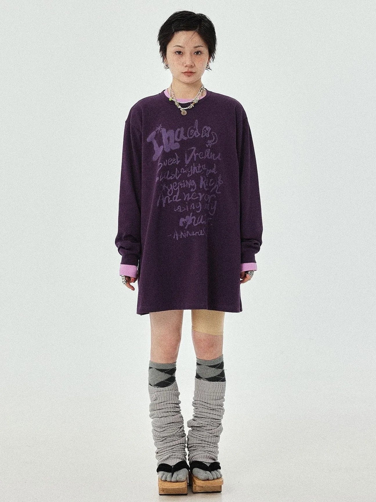 Wish Tee Loose Graphic Print Top For Luck And Style