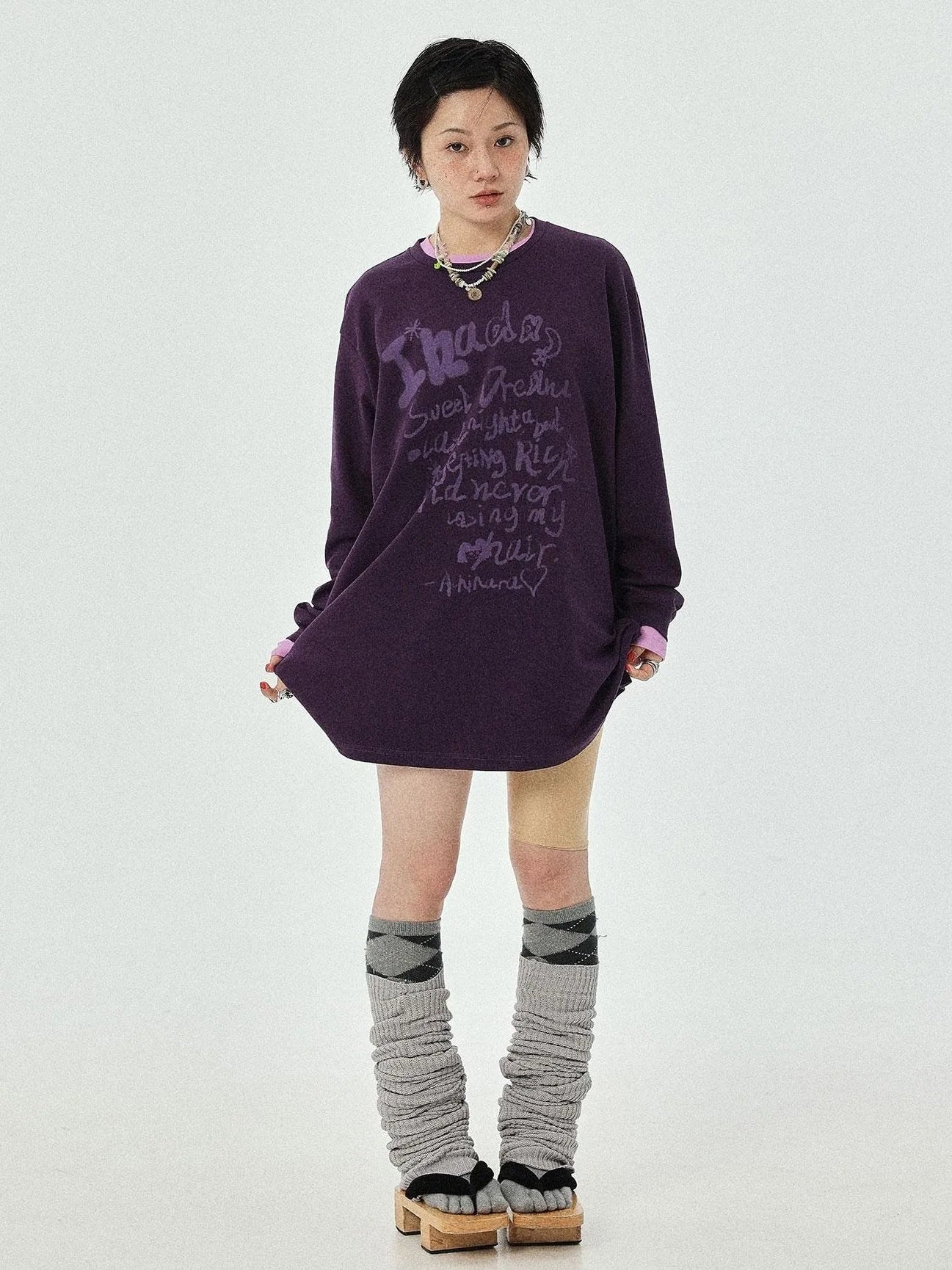 Wish Tee Loose Graphic Print Top For Luck And Style