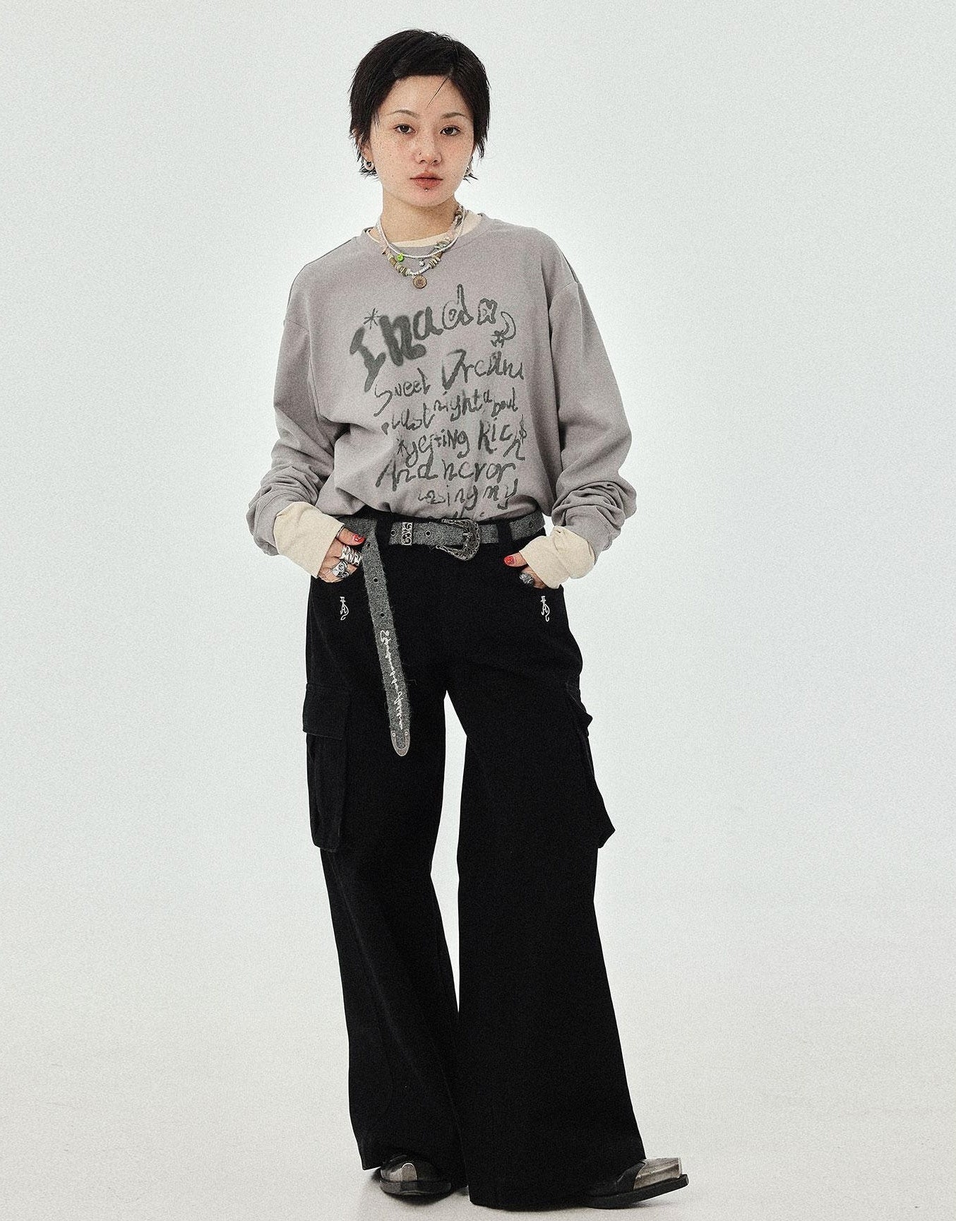 Achihara Wish Tee Loose Graphic Print Top For Luck And Style