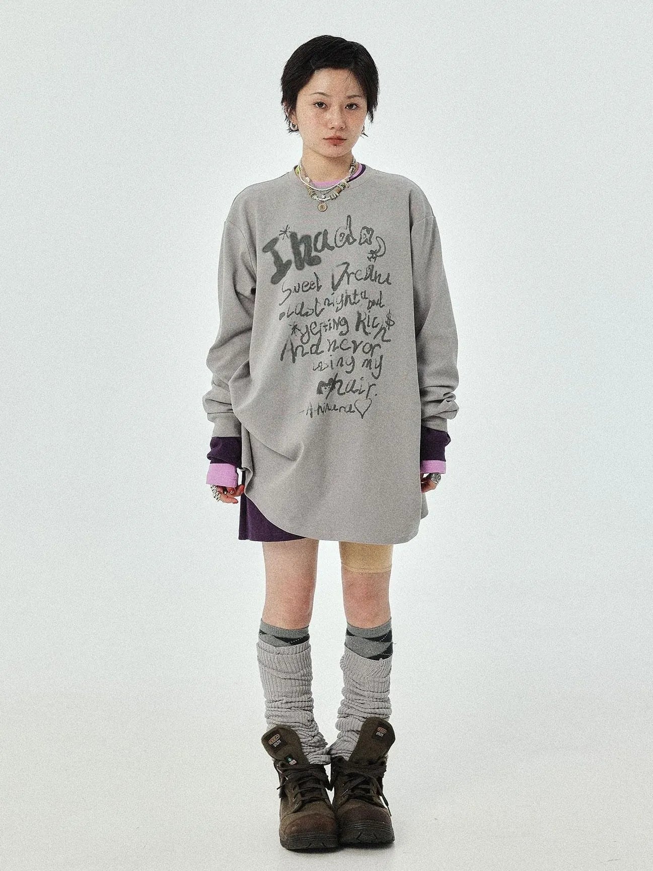 Wish Tee Loose Graphic Print Top For Luck And Style