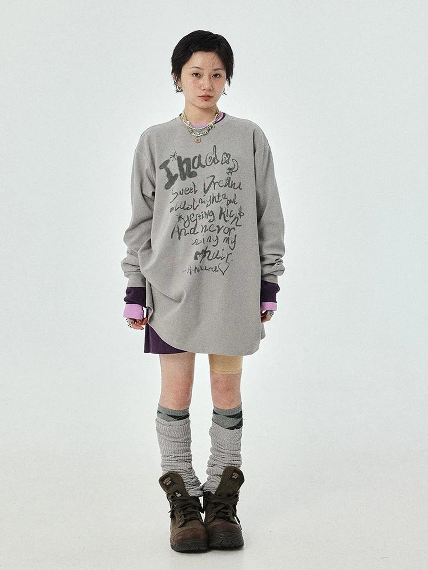 Wish Tee Loose Graphic Print Top For Luck And Style