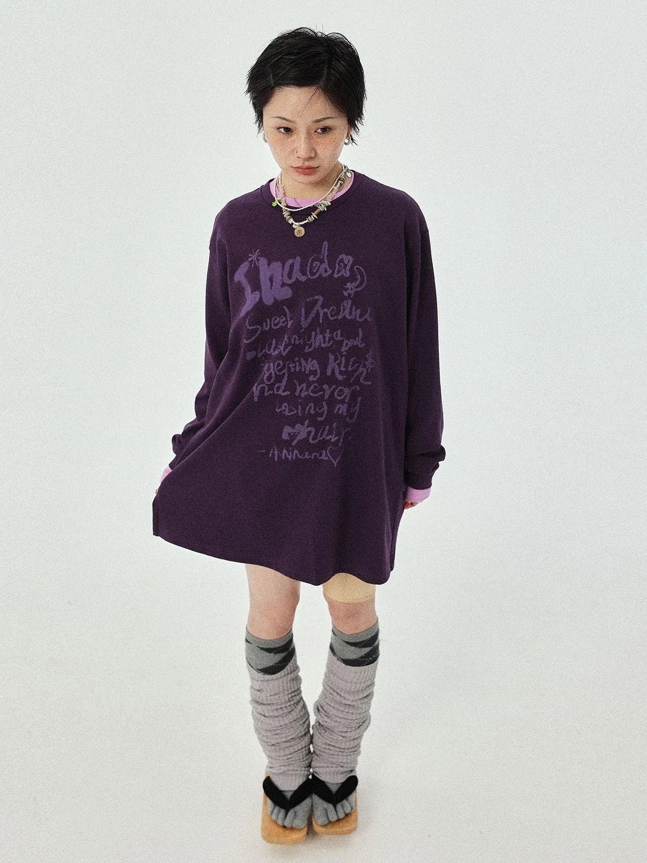 Wish Tee Loose Graphic Print Top For Luck And Style