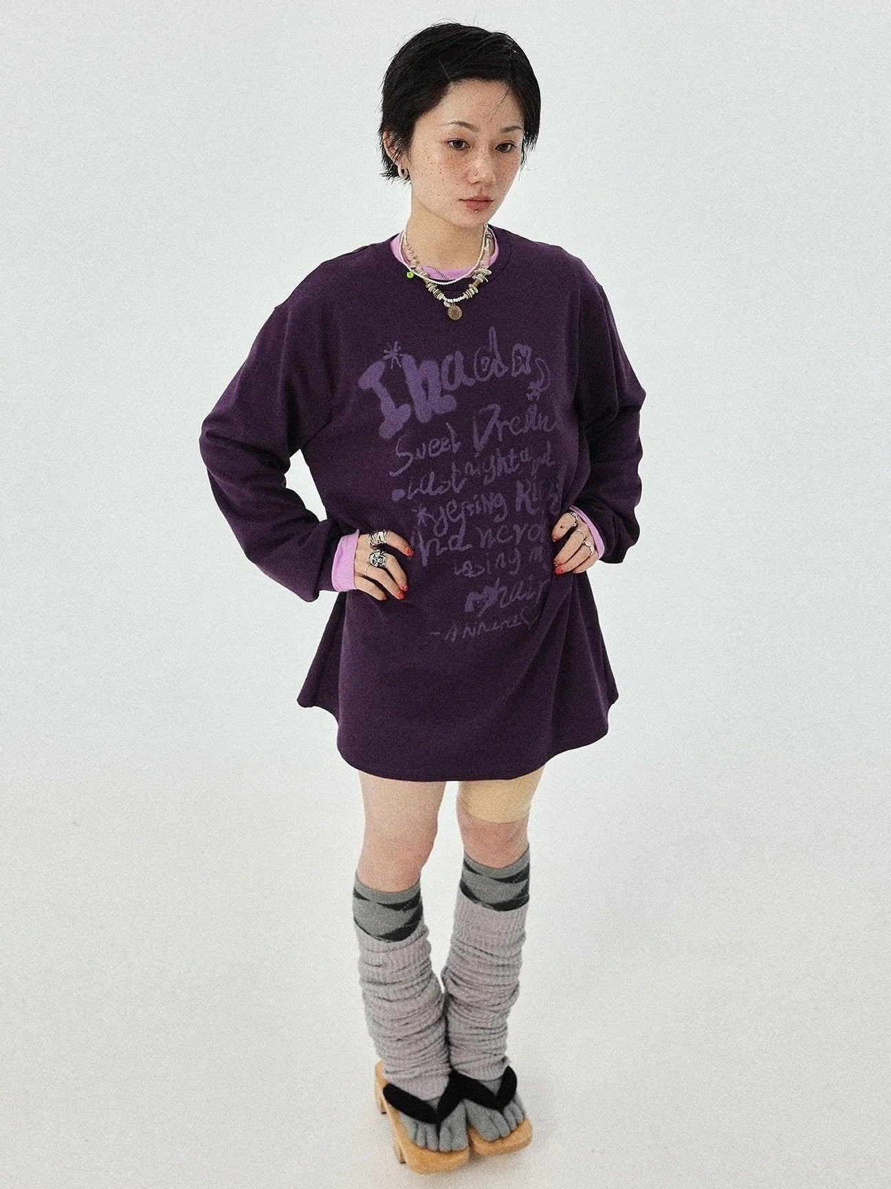 Wish Tee Loose Graphic Print Top For Luck And Style