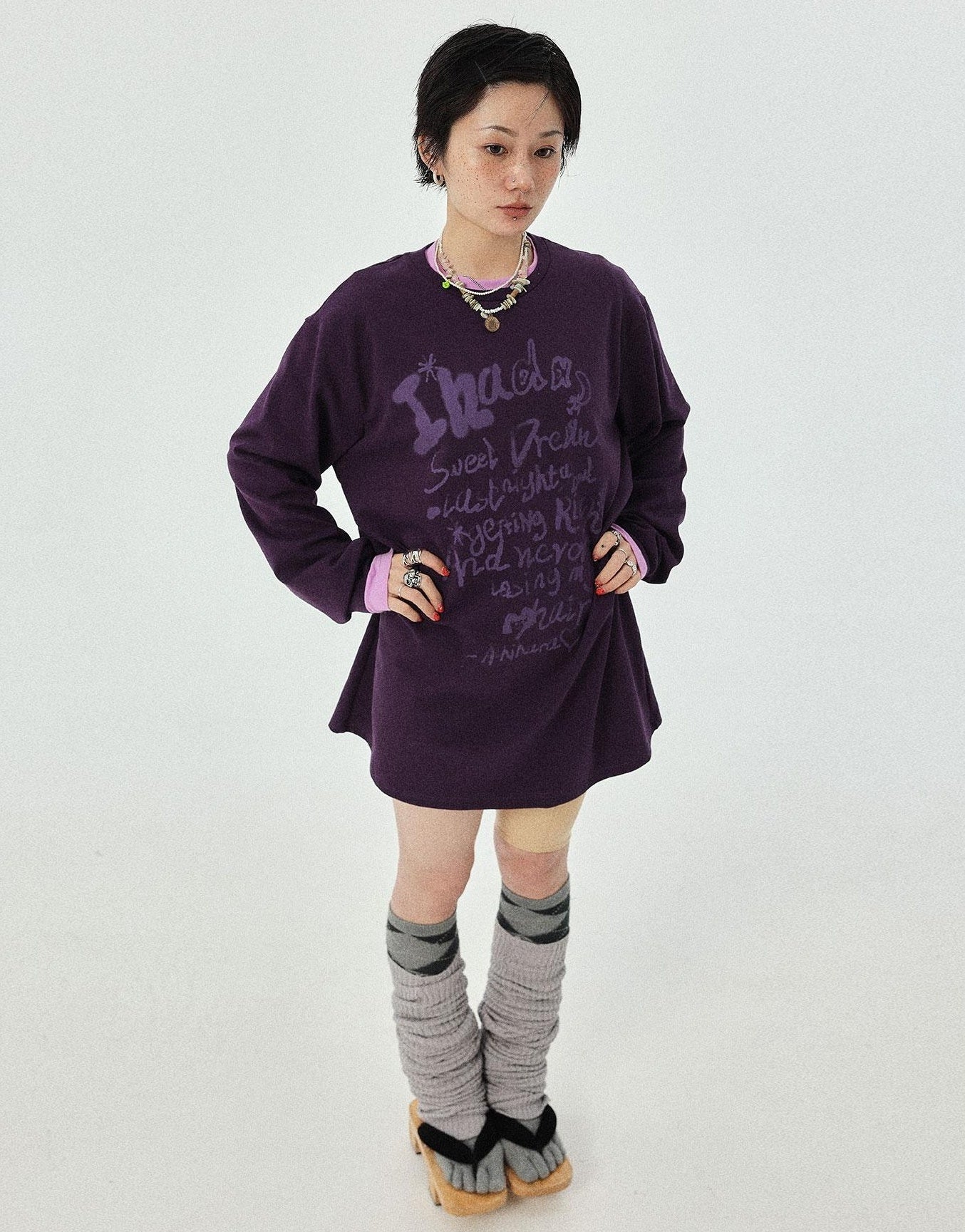 Achihara Wish Tee Loose Graphic Print Top For Luck And Style