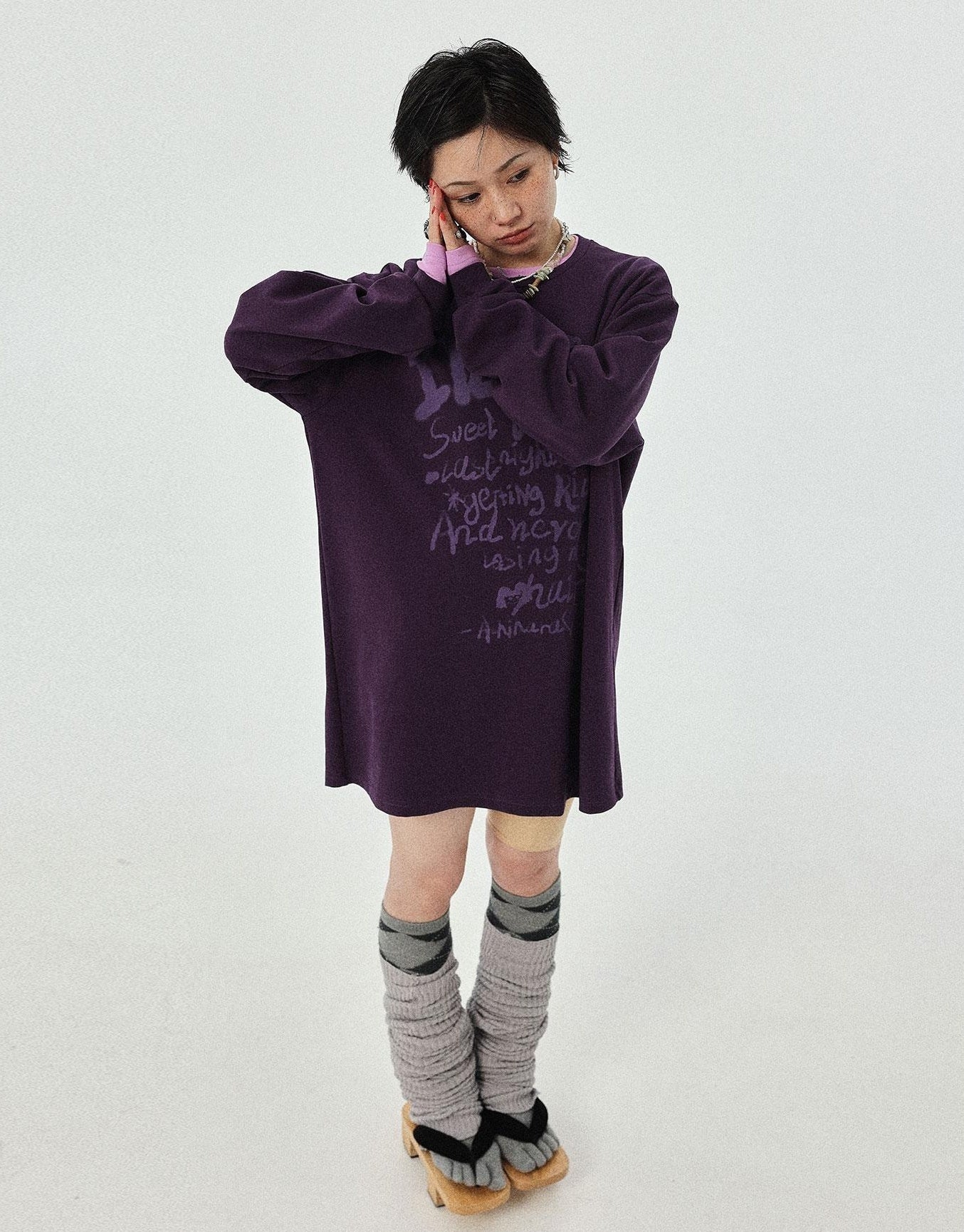 Achihara Wish Tee Loose Graphic Print Top For Luck And Style