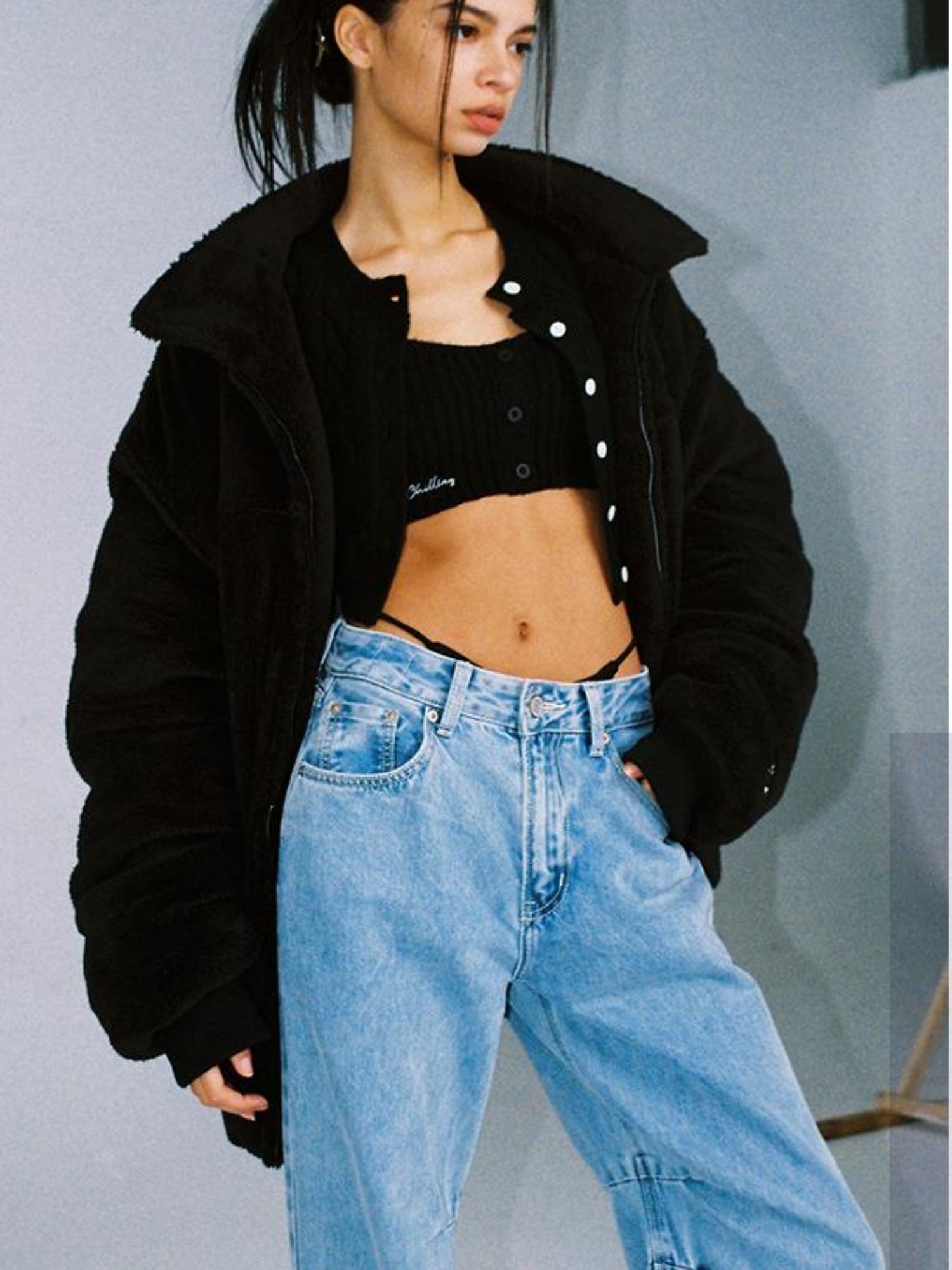 SweetChilling Women S High Waist Loose Straight Leg Jeans