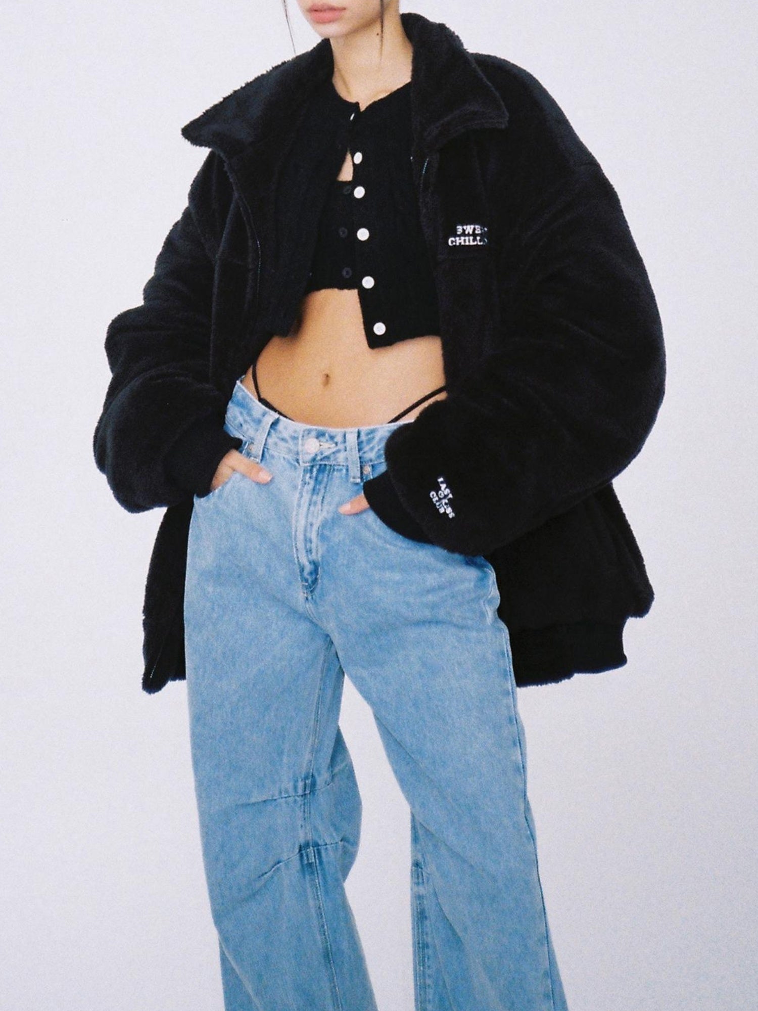 SweetChilling Women S High Waist Loose Straight Leg Jeans