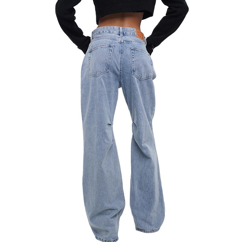 SweetChilling Women S High Waist Loose Straight Leg Jeans
