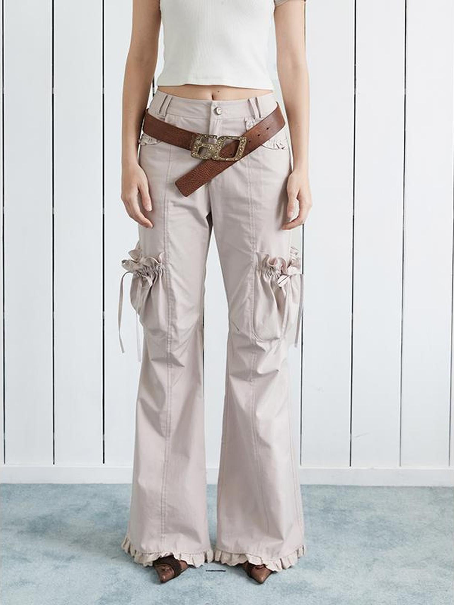 STRIKE A POSE Workwear Casual Pants With Bloom Pockets Trousers