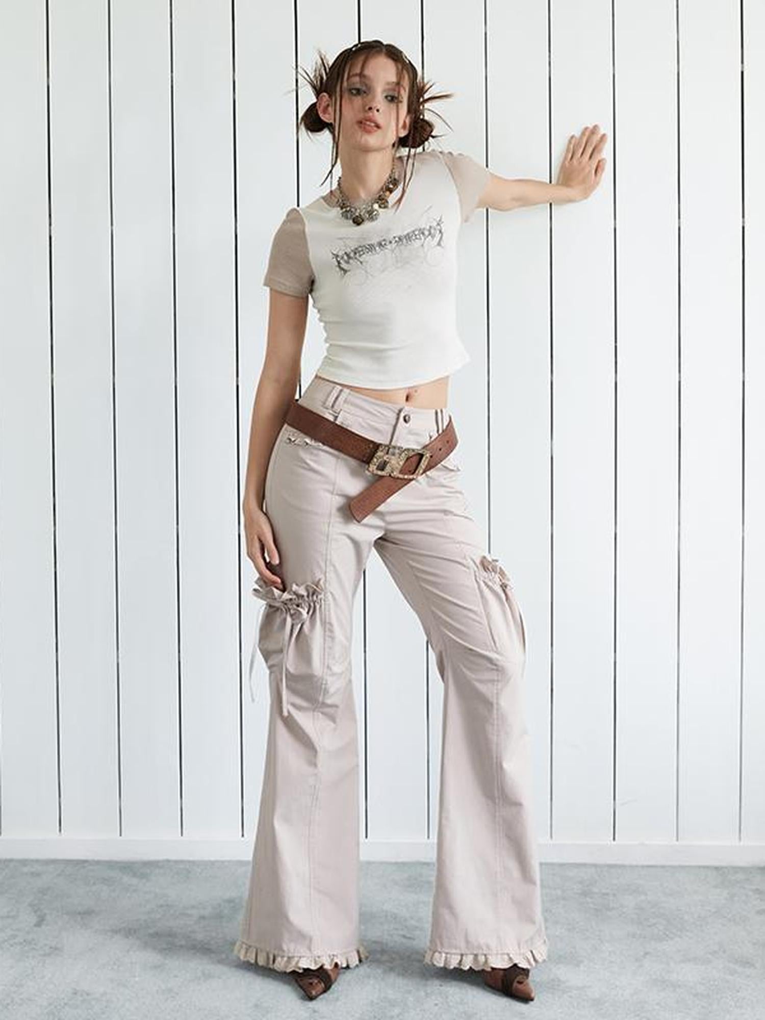 STRIKE A POSE Workwear Casual Pants With Bloom Pockets Trousers