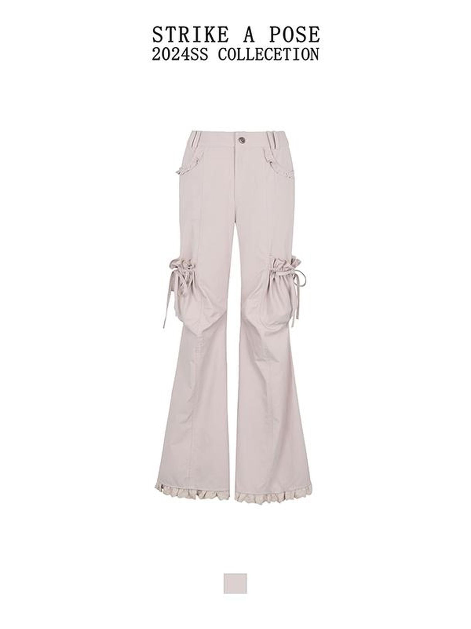 STRIKE A POSE Workwear Casual Pants With Bloom Pockets Trousers