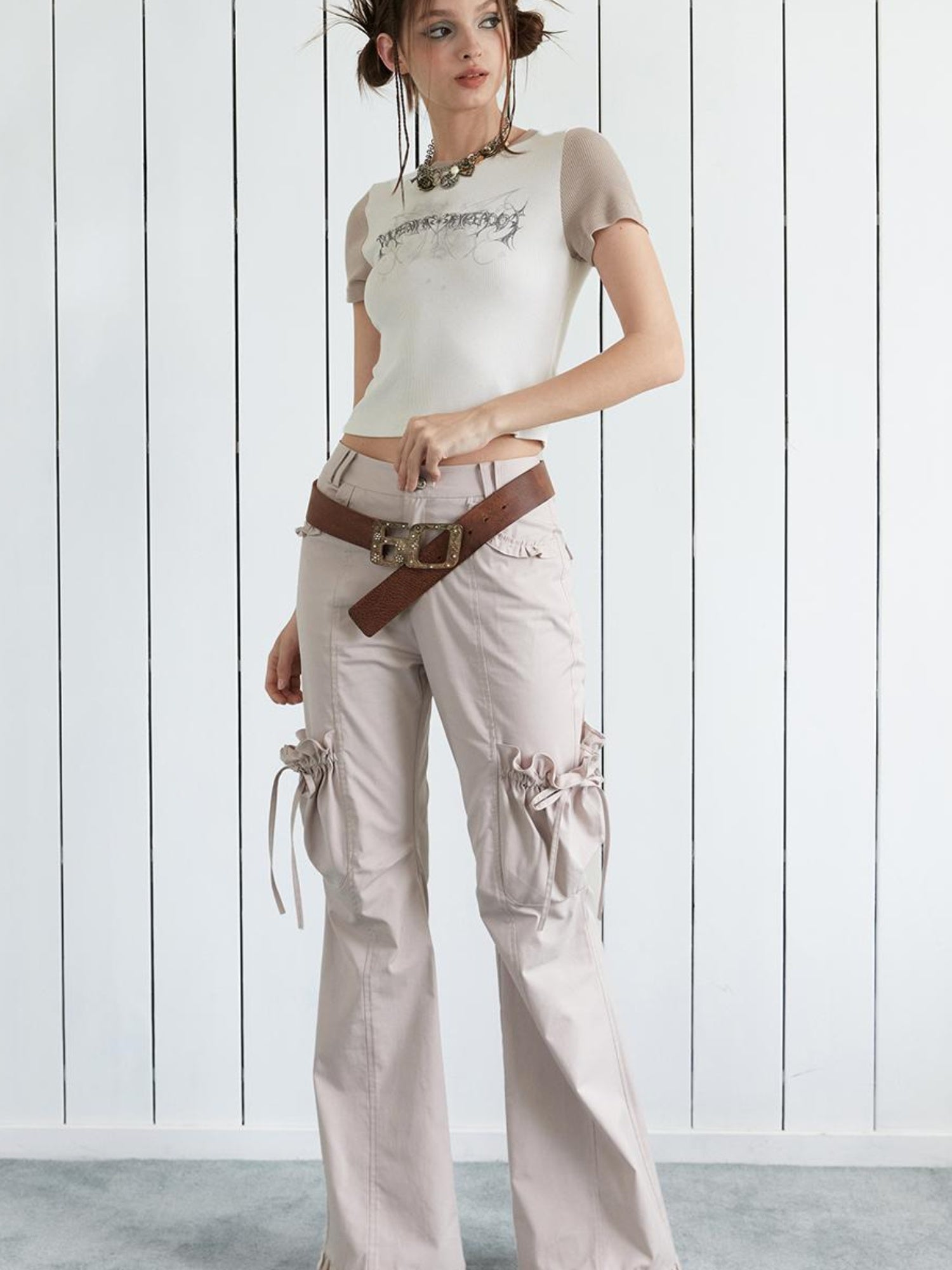 STRIKE A POSE Workwear Casual Pants With Bloom Pockets Trousers
