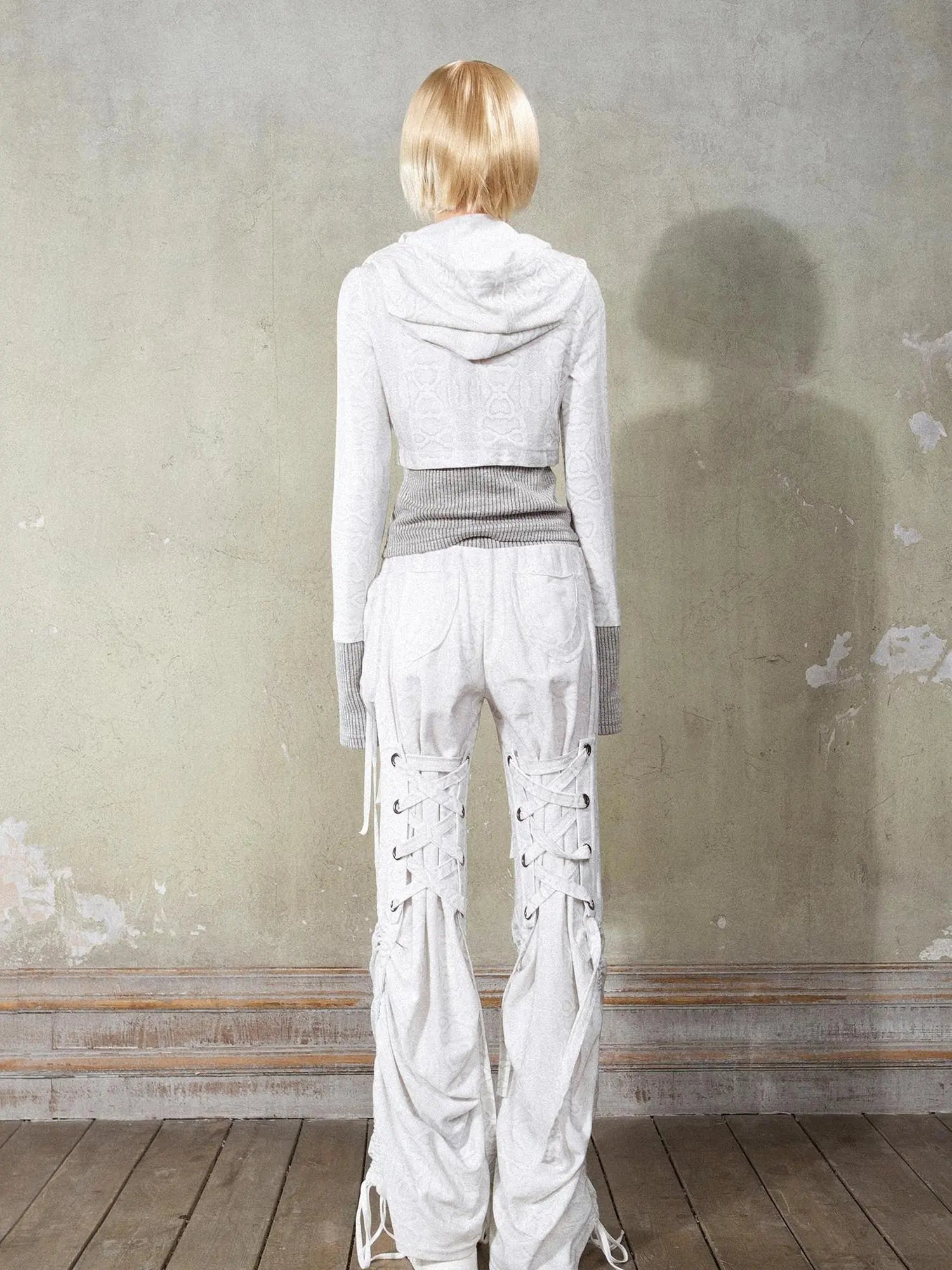 Y2K Low Rise Ripped Wide Leg Punk Denim Pants