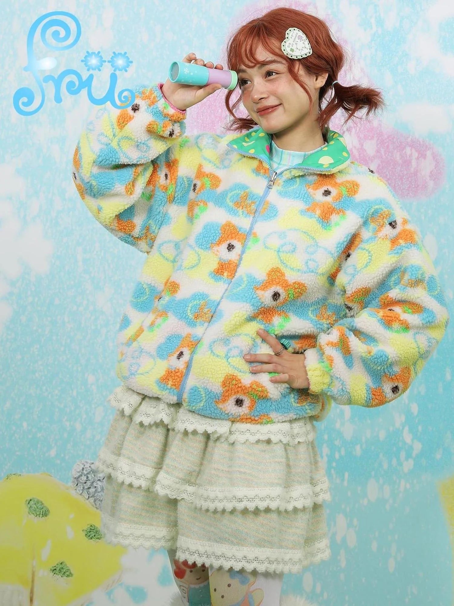 Y2K Rainbow Duo Cake Contrast Winter Pastel Dress Match
