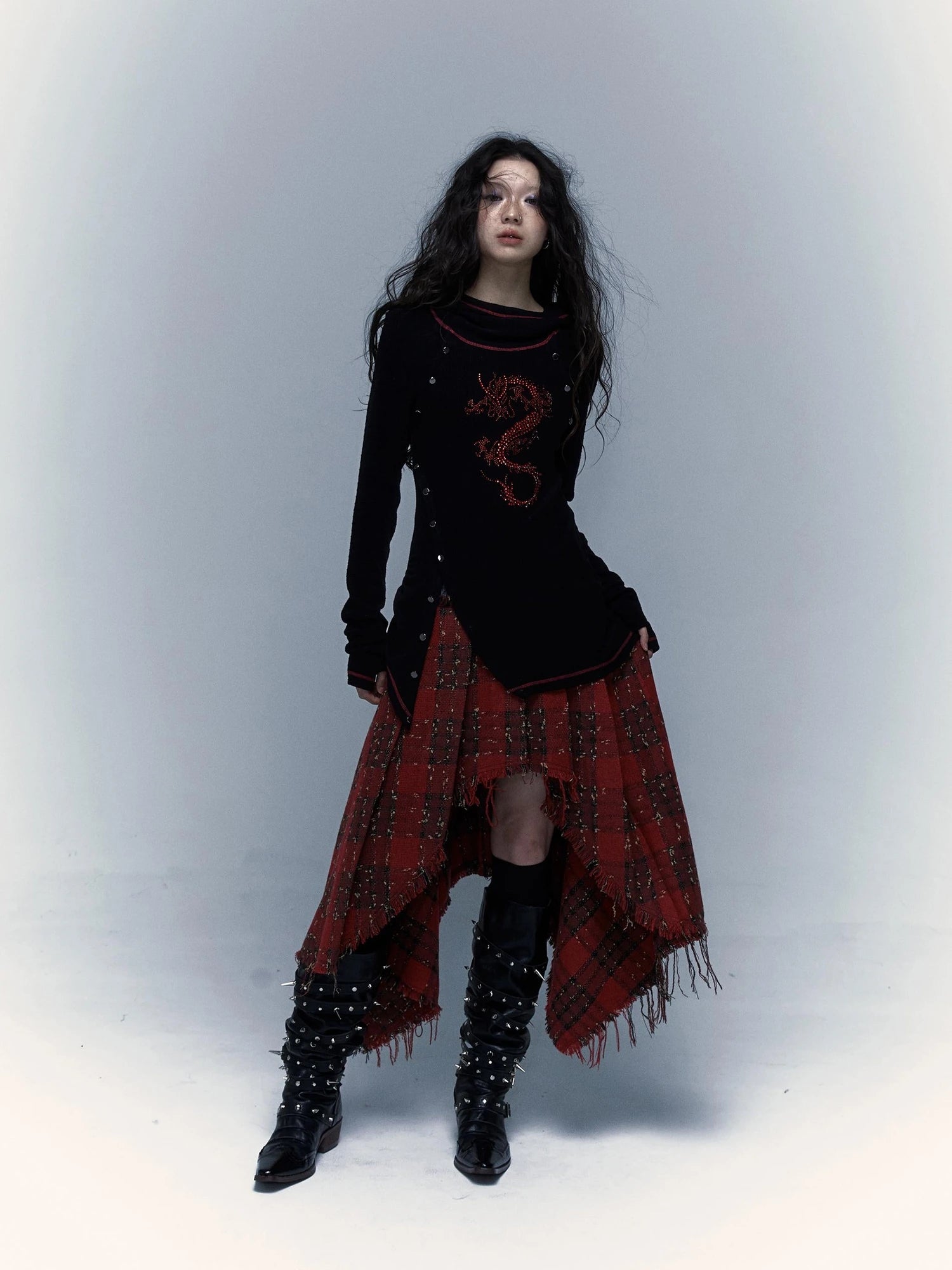 Y2K Retro Hooded Rhinestone T-Shirt