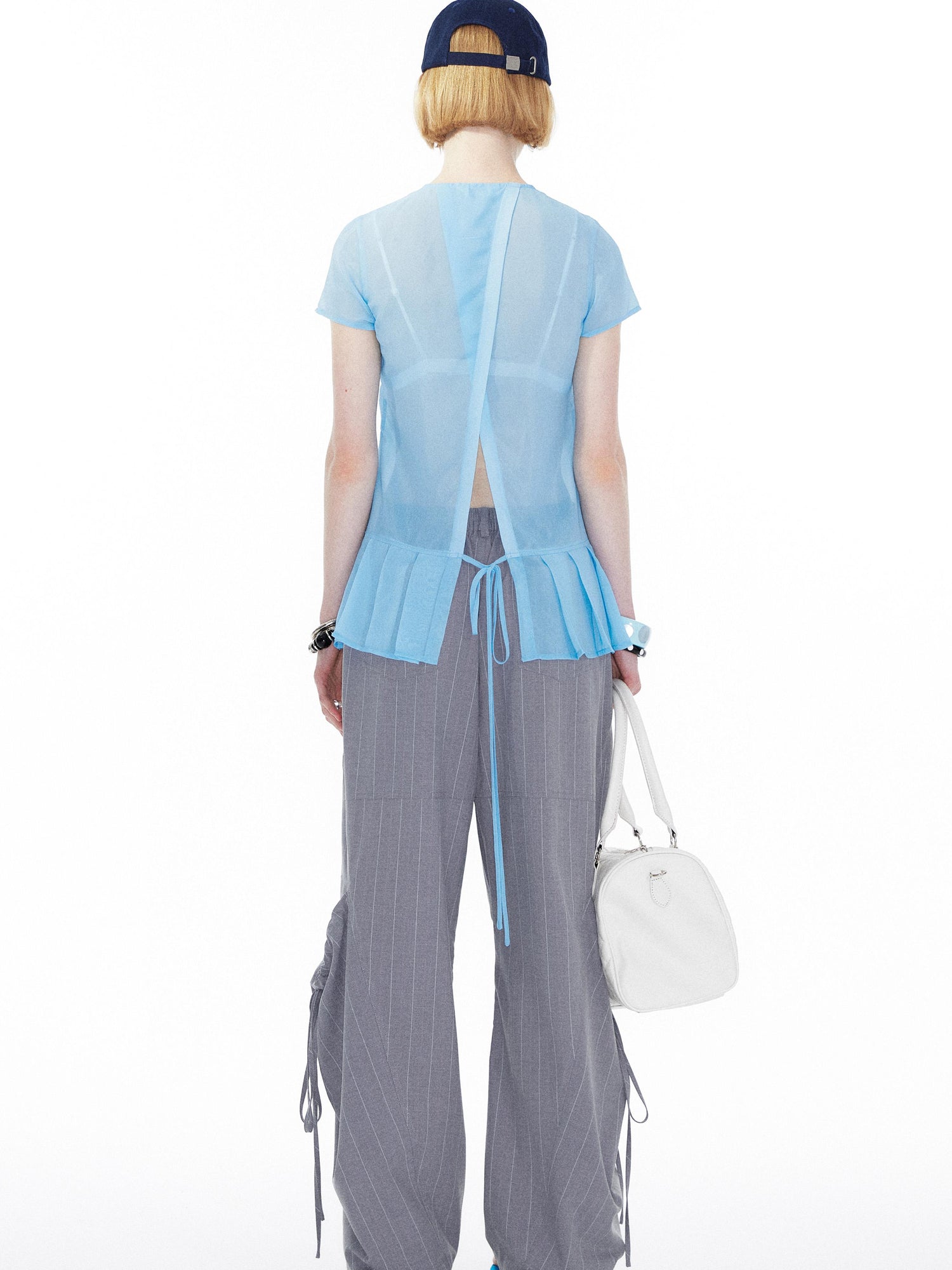 YOSHUYUKI Gray Cargo Jogger Pants With Drawstring Oversized Pockets