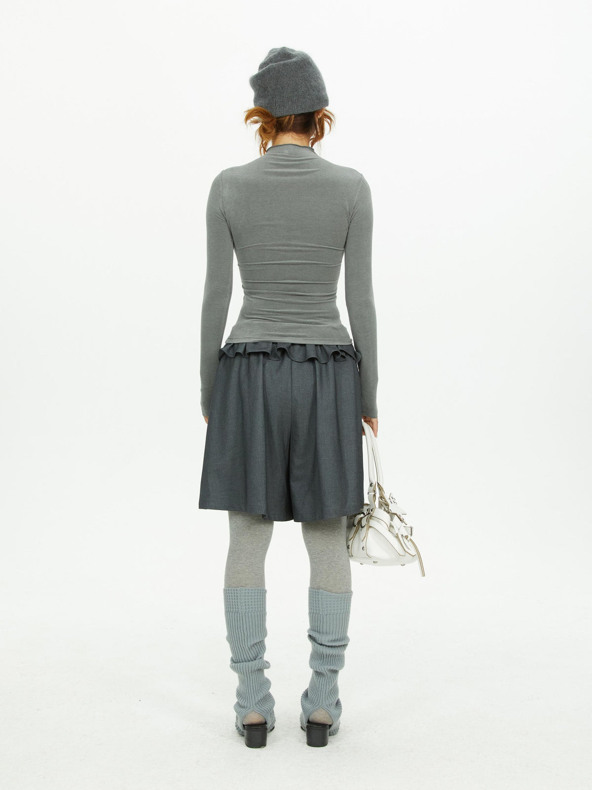 YOSHUYUKI Lace Trim Wide Leg Polyester Women&