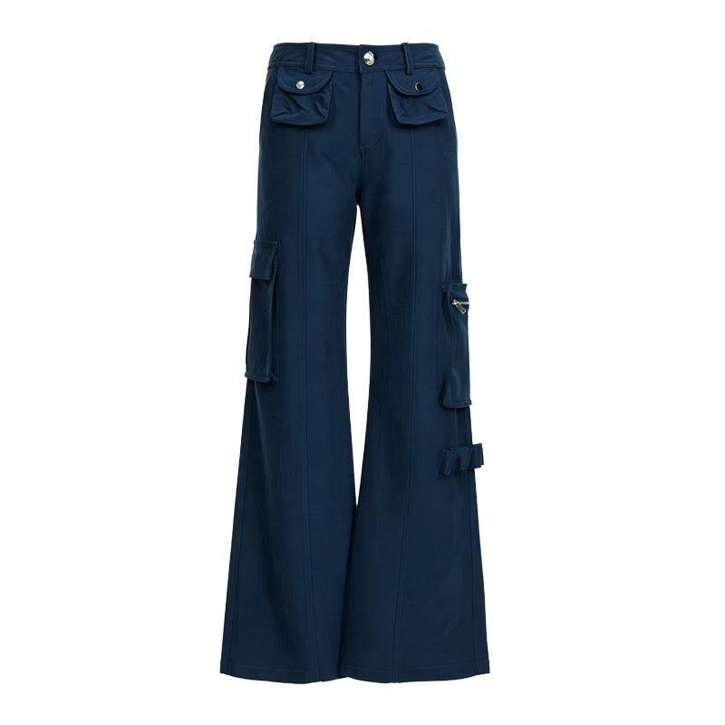 YOSHUYUKI_Navy_Multi_Pocket_Cargo_Structured_Women&