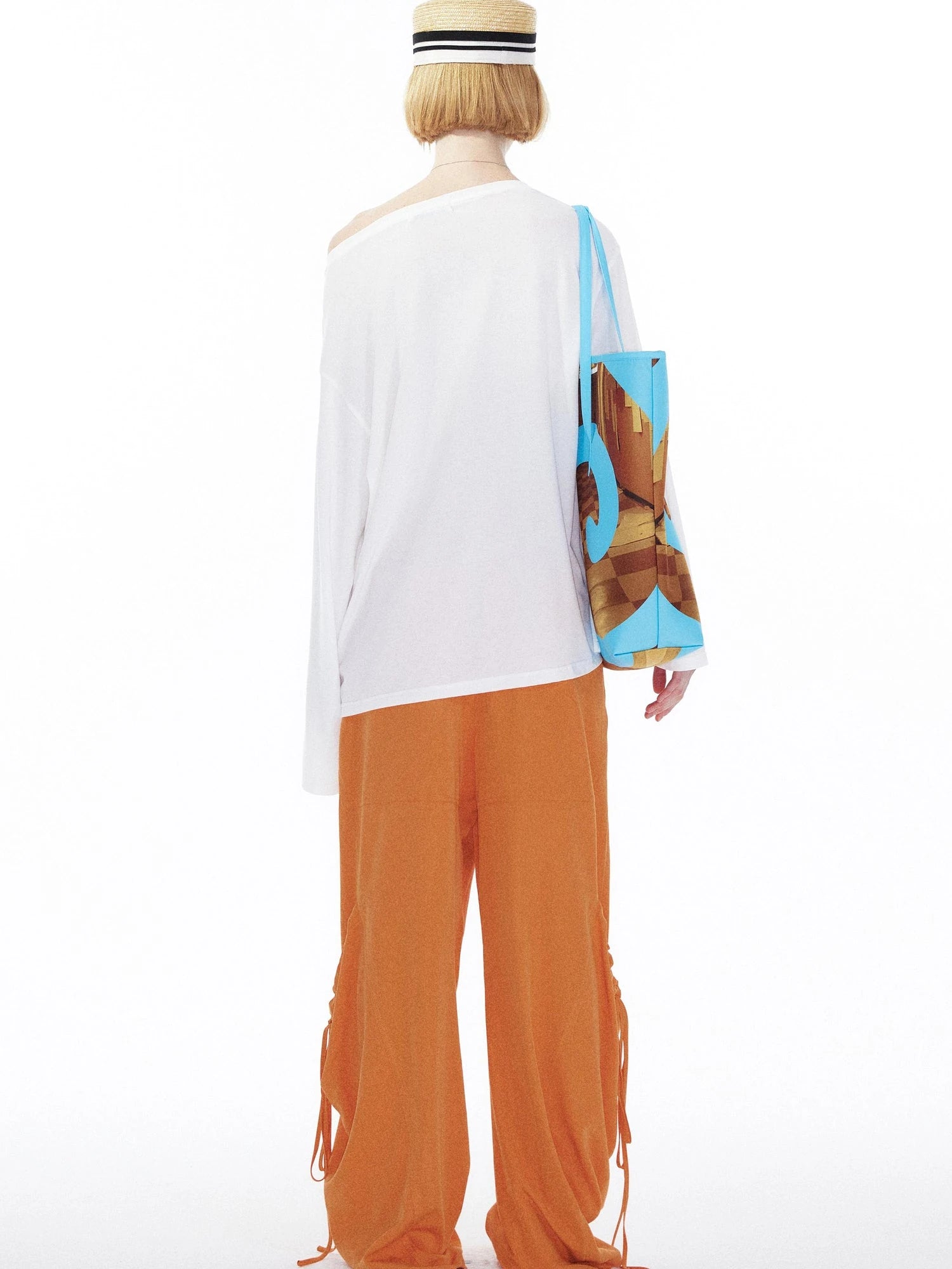 Orange Oversized Pocket Cargo Trousers