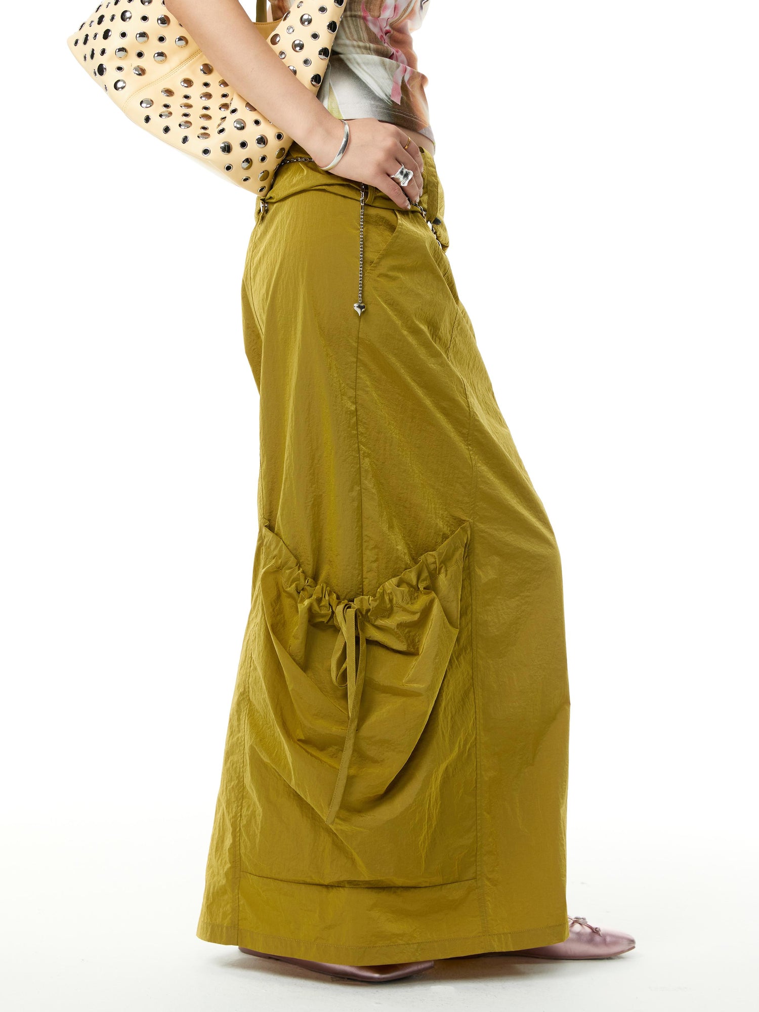 YOSHUYUKI Straight Leg Utility Skirt With Side Pockets