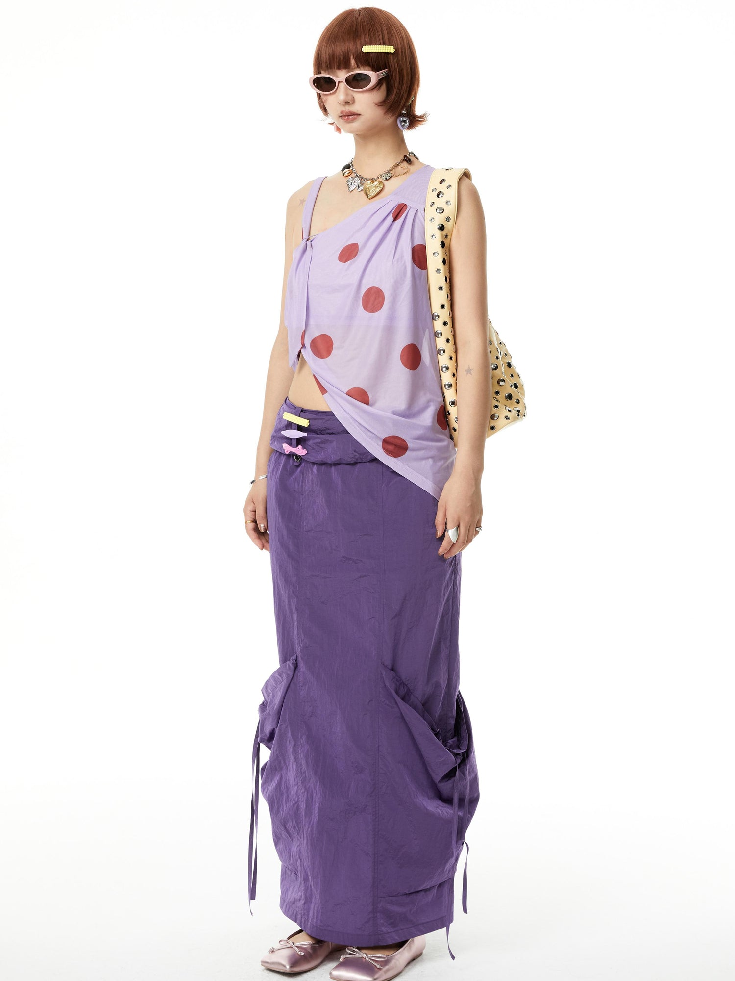 YOSHUYUKI Straight Leg Utility Skirt With Side Pockets
