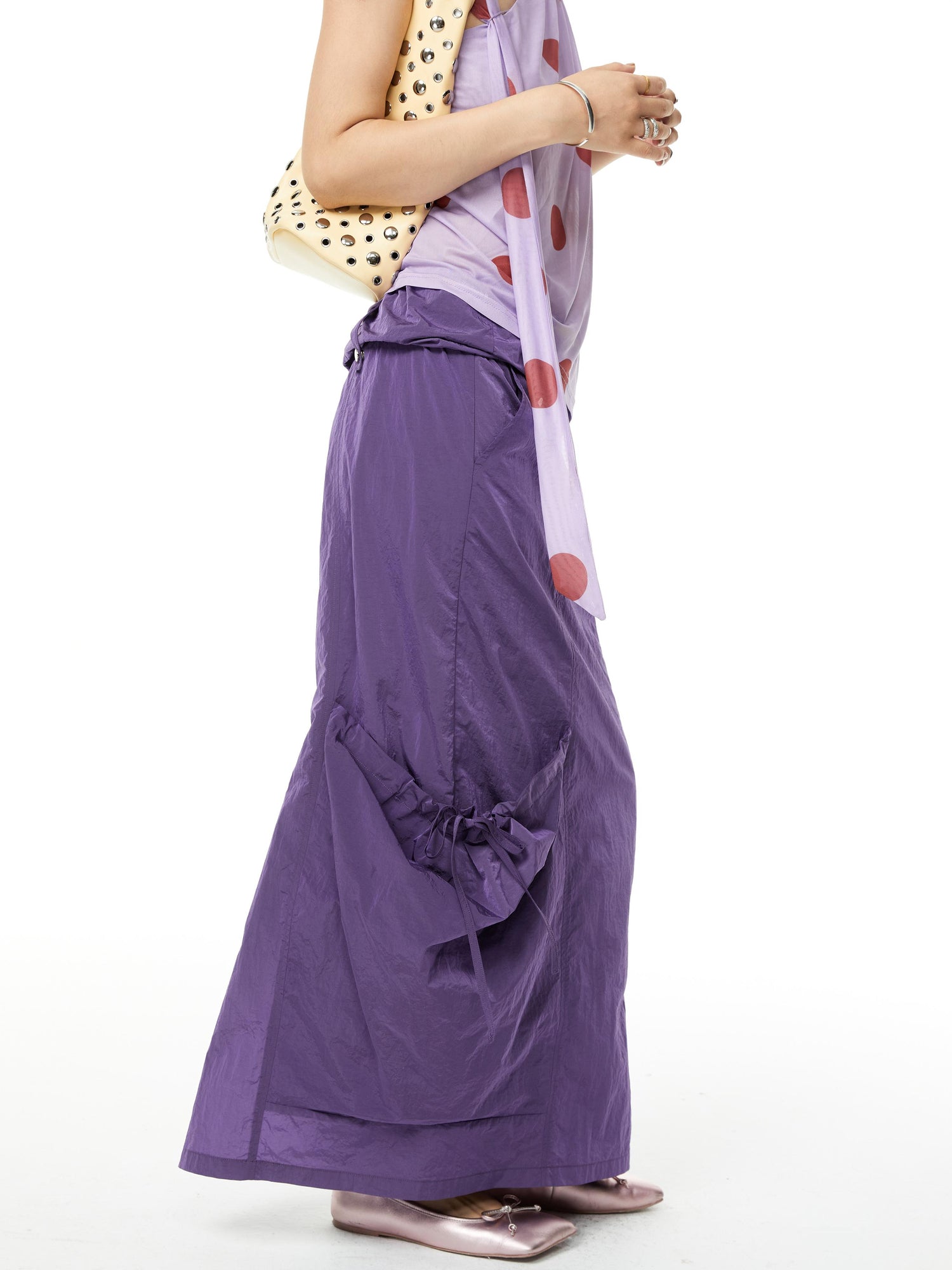 YOSHUYUKI Straight Leg Utility Skirt With Side Pockets