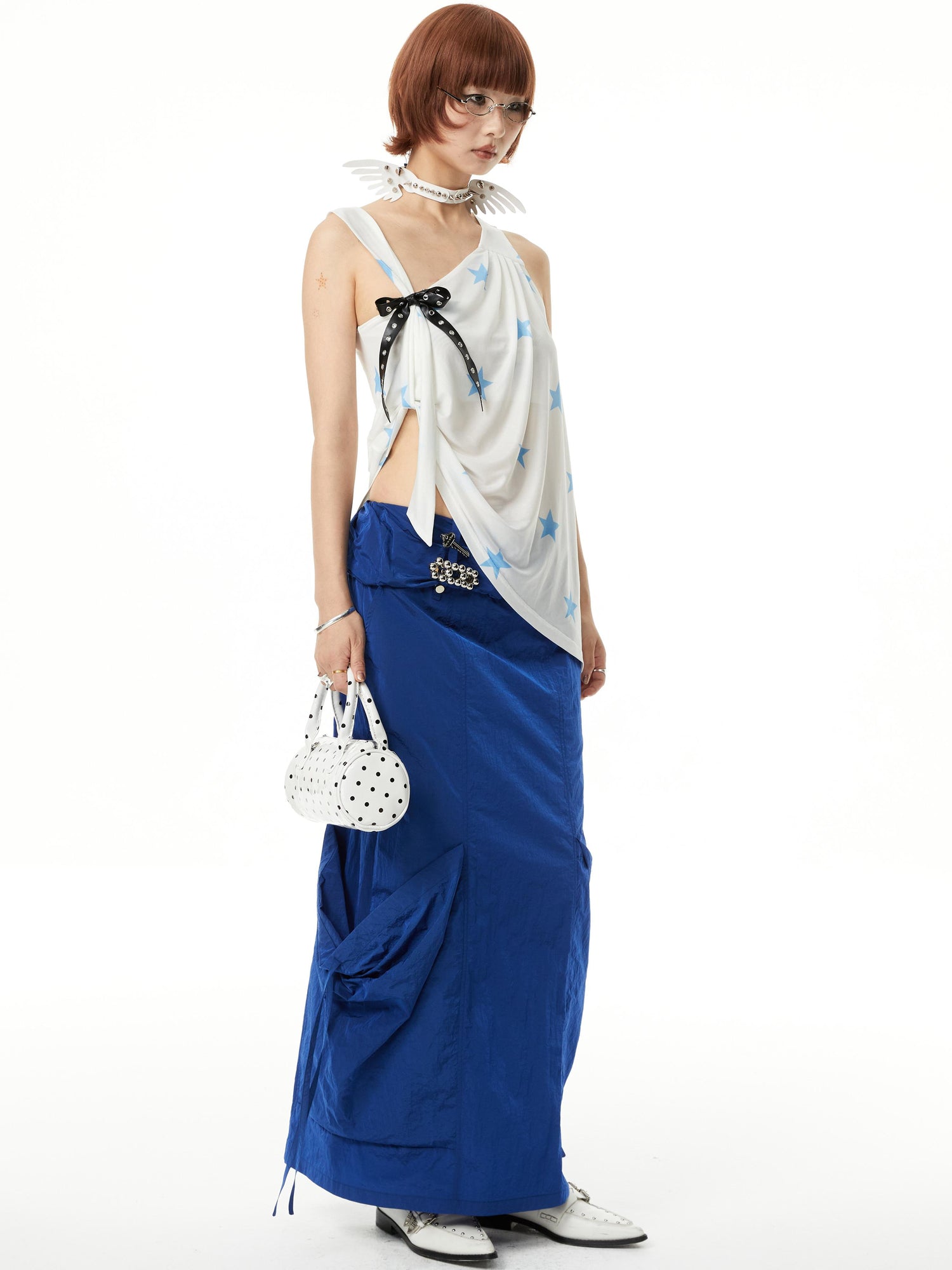 YOSHUYUKI Straight Leg Utility Skirt With Side Pockets