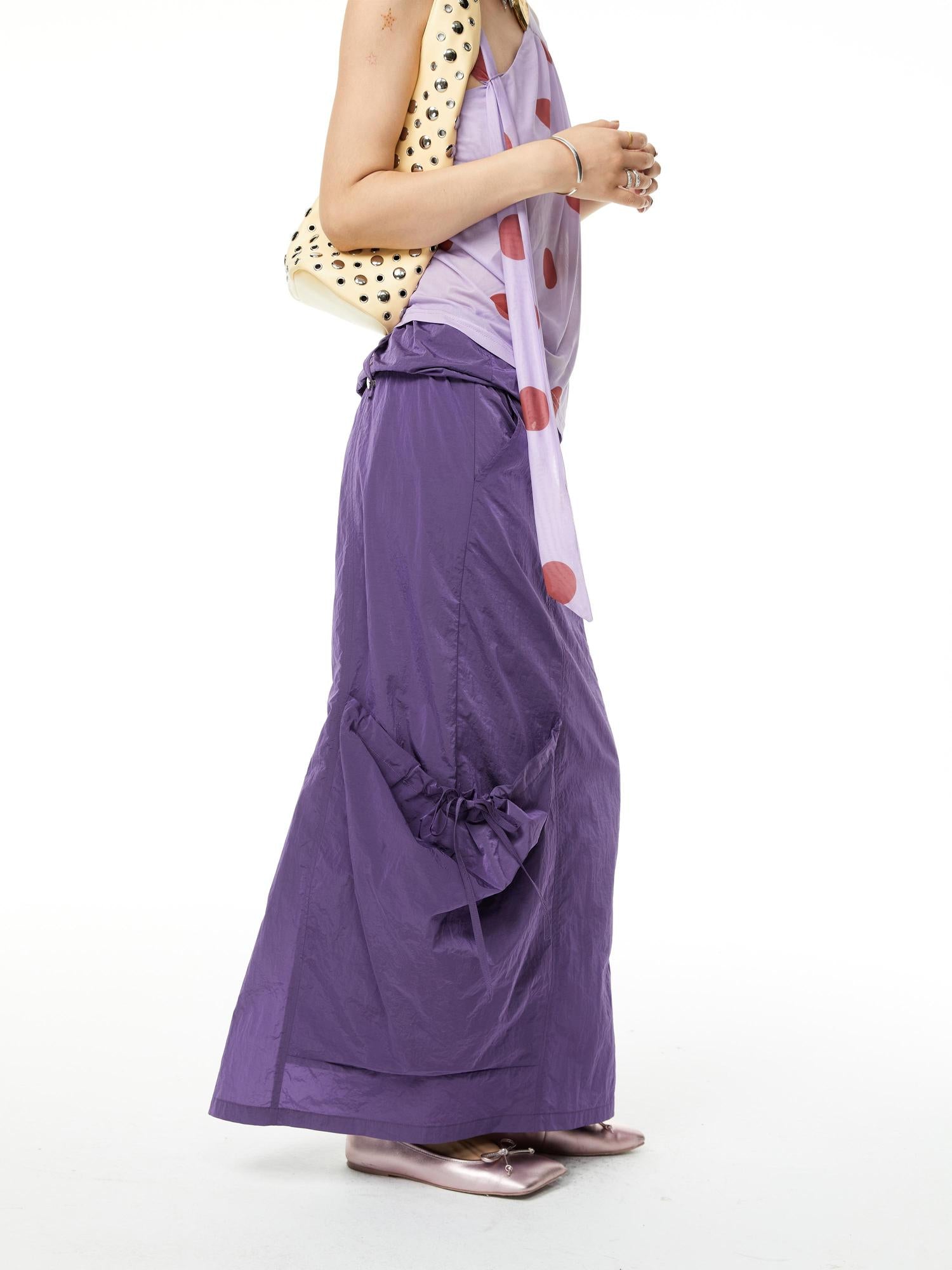 YOSHUYUKI Straight Leg Utility Skirt With Side Pockets