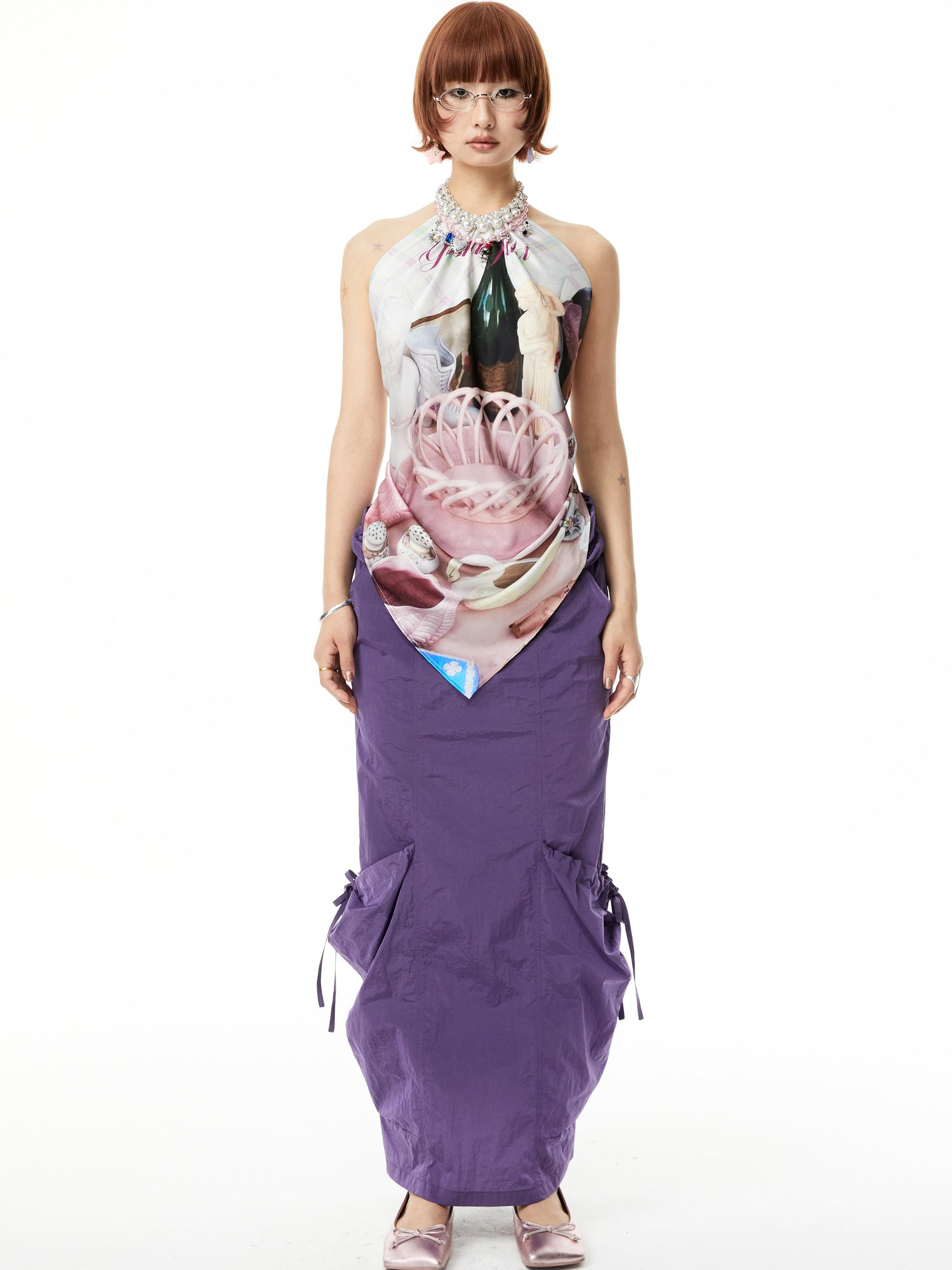 YOSHUYUKI Straight Leg Utility Skirt With Side Pockets