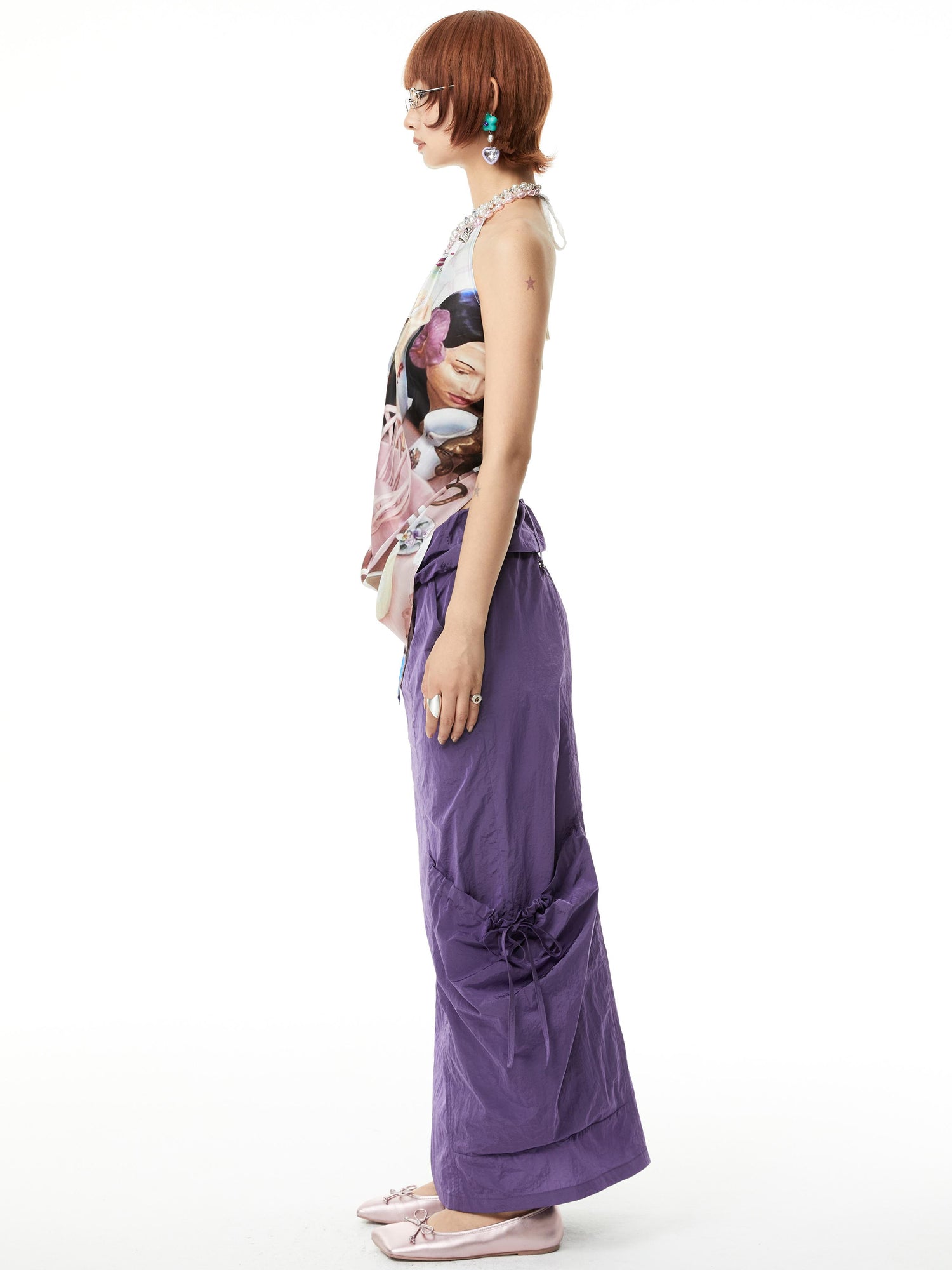 YOSHUYUKI Straight Leg Utility Skirt With Side Pockets