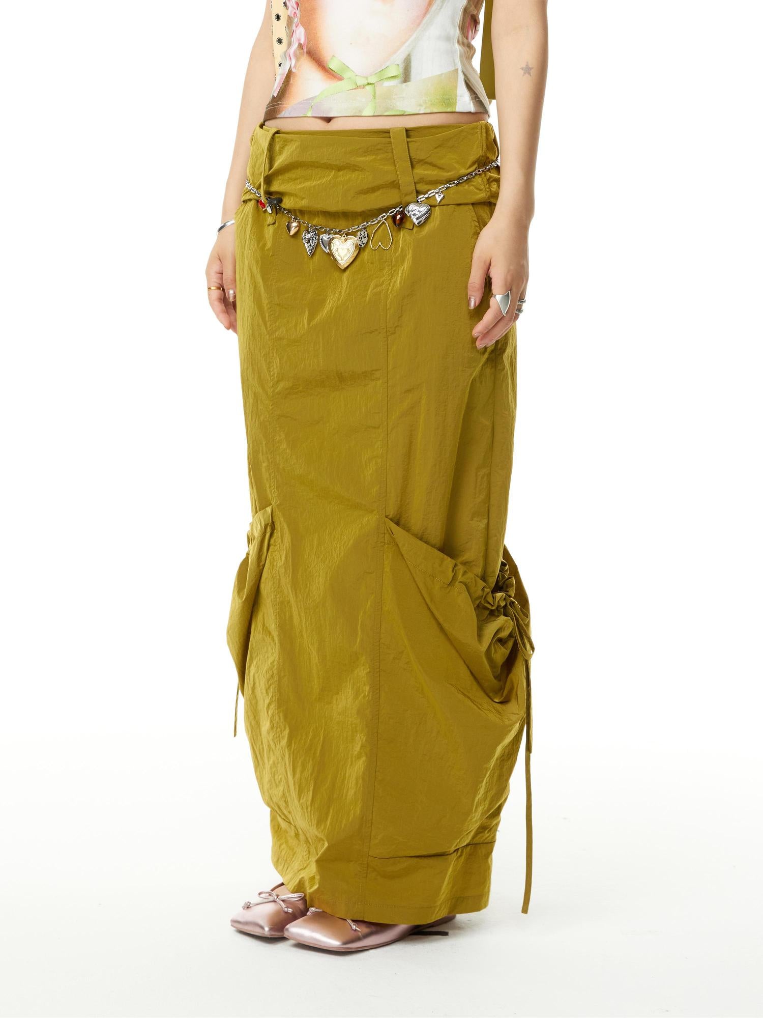 YOSHUYUKI Straight Leg Utility Skirt With Side Pockets