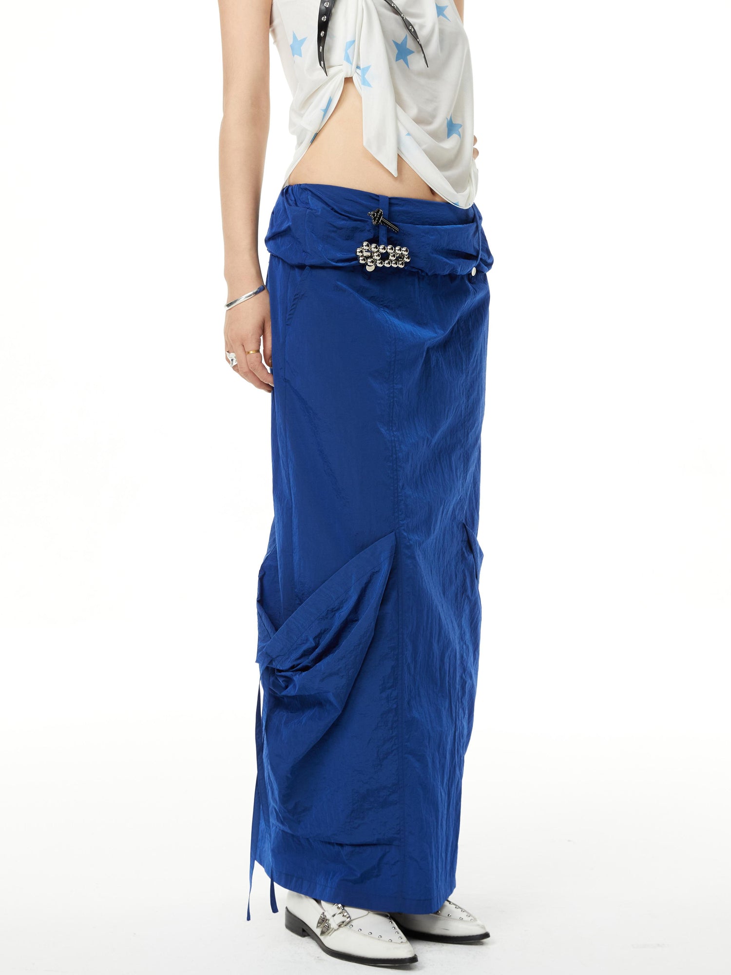 YOSHUYUKI Straight Leg Utility Skirt With Side Pockets