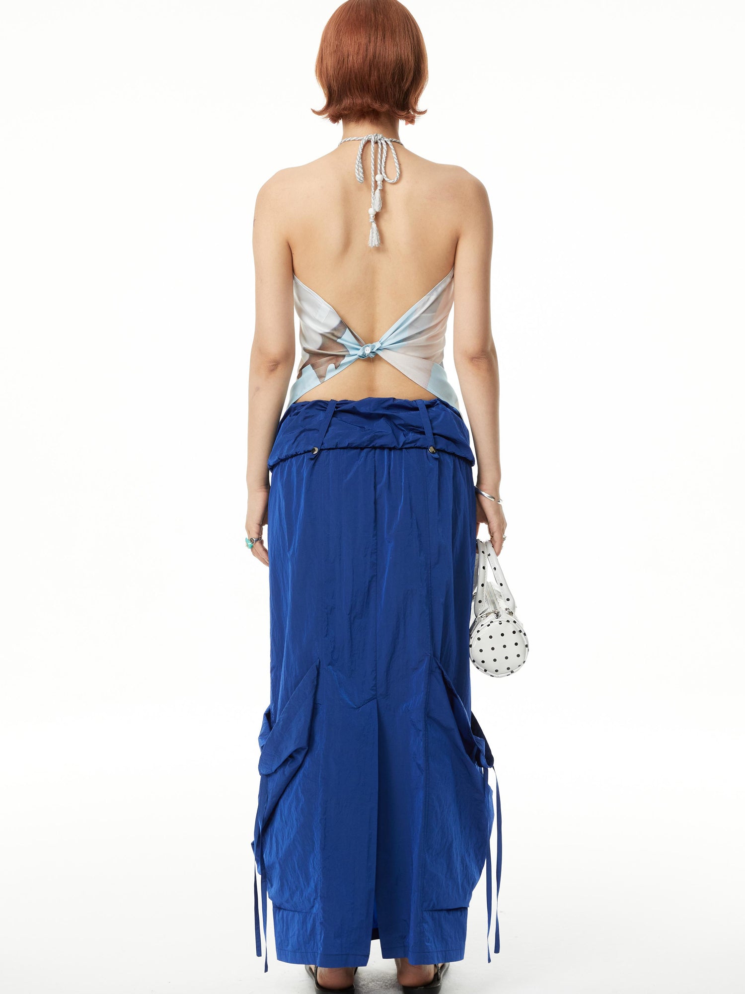 YOSHUYUKI Straight Leg Utility Skirt With Side Pockets