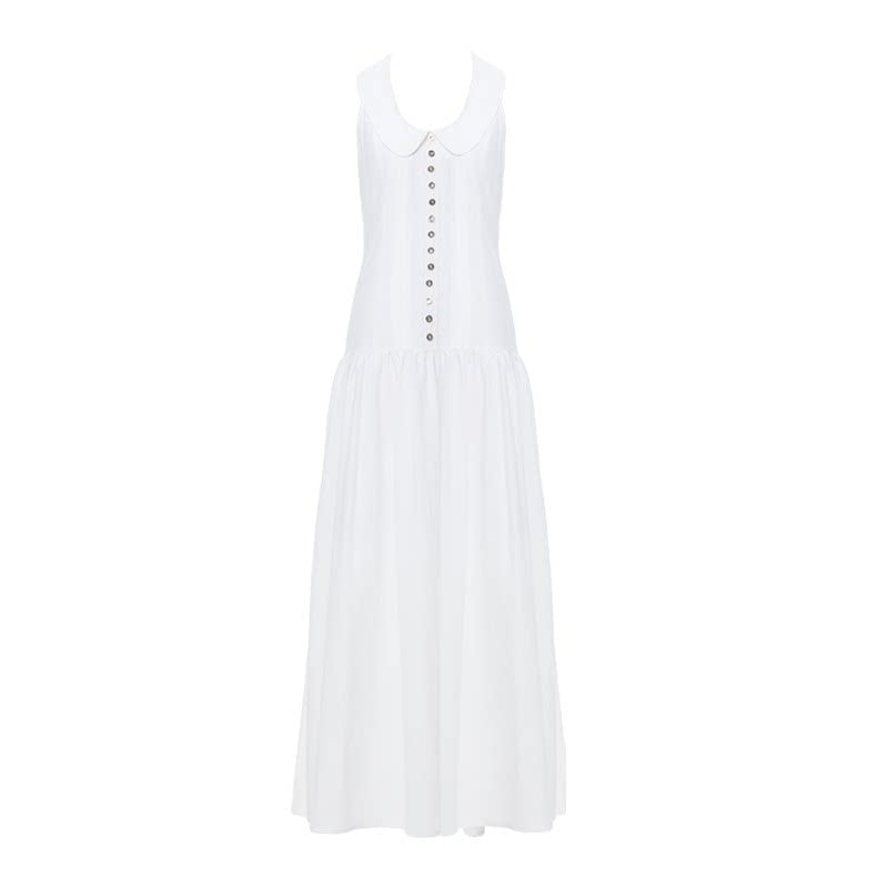 YOSHUYUKI_White_Low_Neck_Raglan_Tank_A_Line_Women&