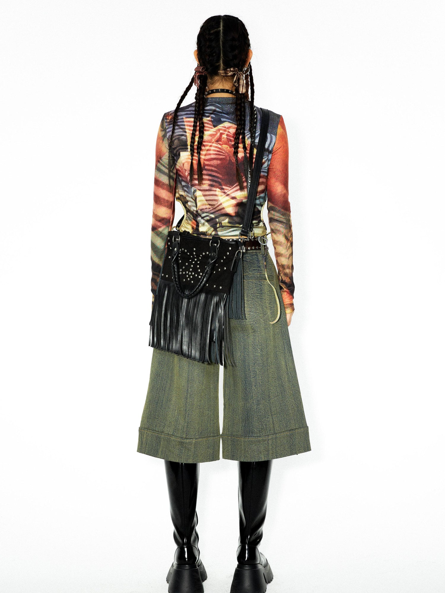 YOSHUYUKI Yoshuyuki Original Autumn Winter Studded Pattern Washed Jeans