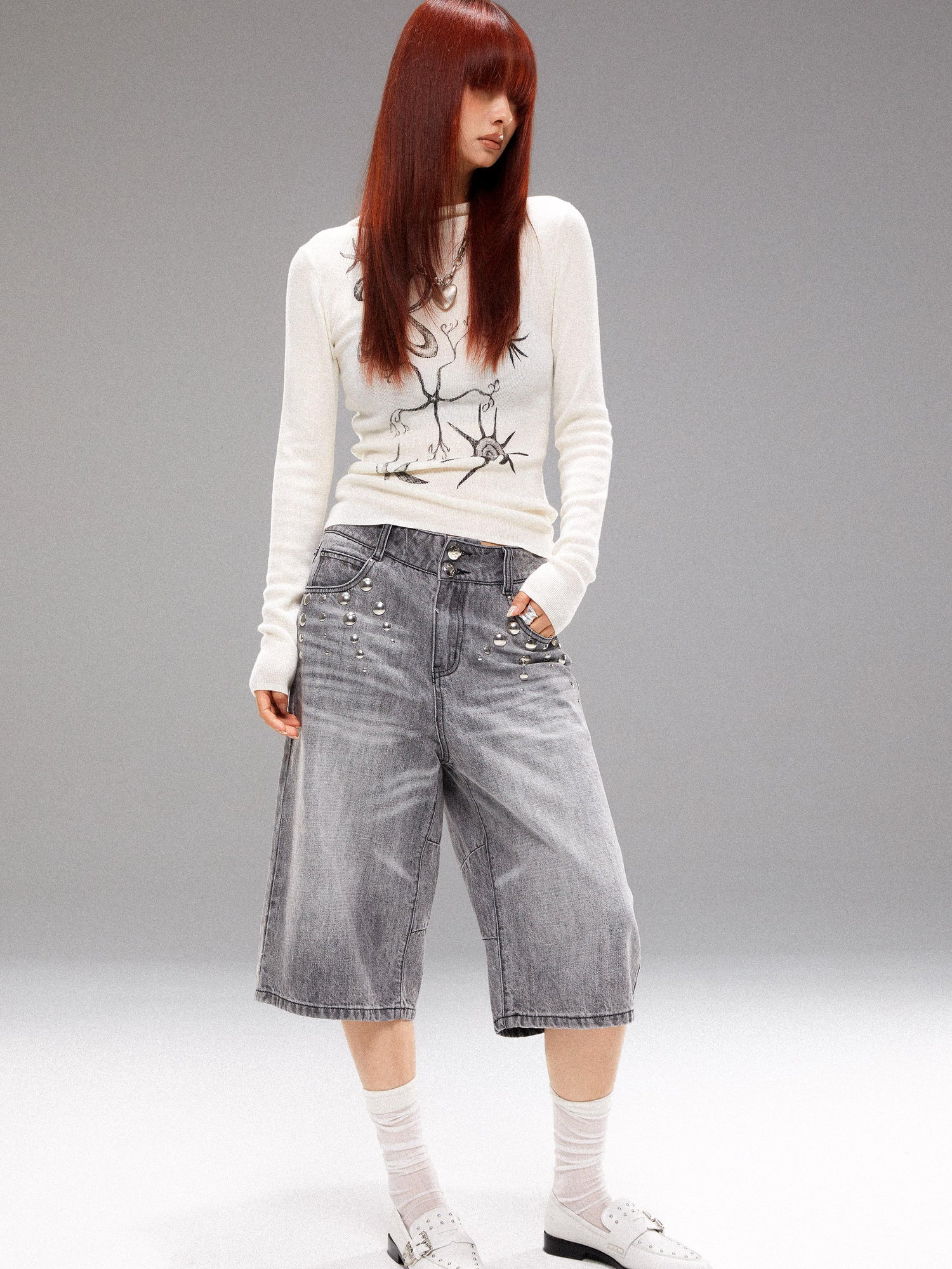YOSHUYUKI Island 2024 Fall Winter Hand Printed Wool Hoodie