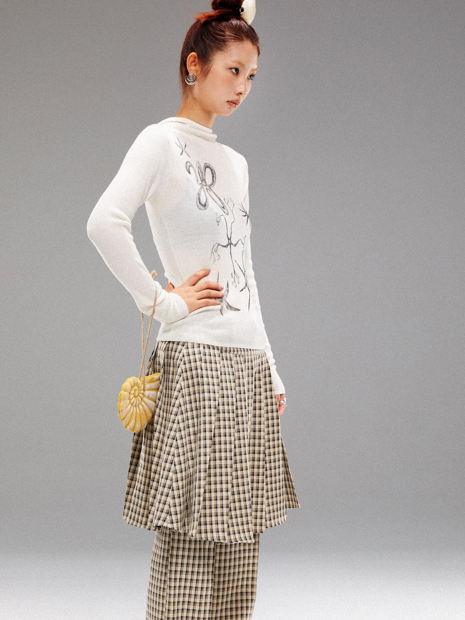 YOSHUYUKI Island 2024 Fall Winter Hand Printed Wool Hoodie