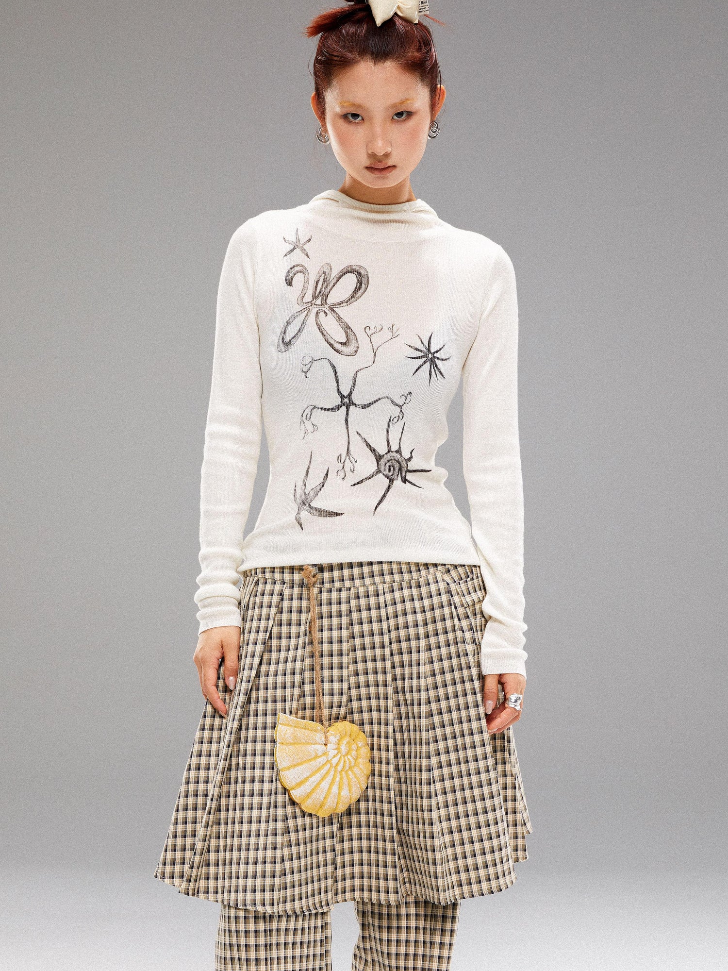 YOSHUYUKI Island 2024 Fall Winter Hand Printed Wool Hoodie