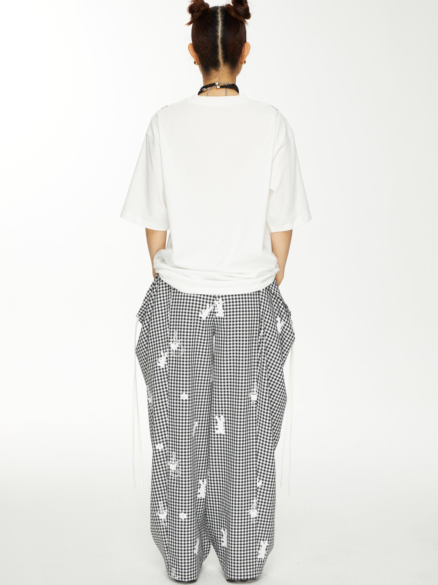 YOSHUYUKI s Strawberry Bow Print Oversized T Shirt